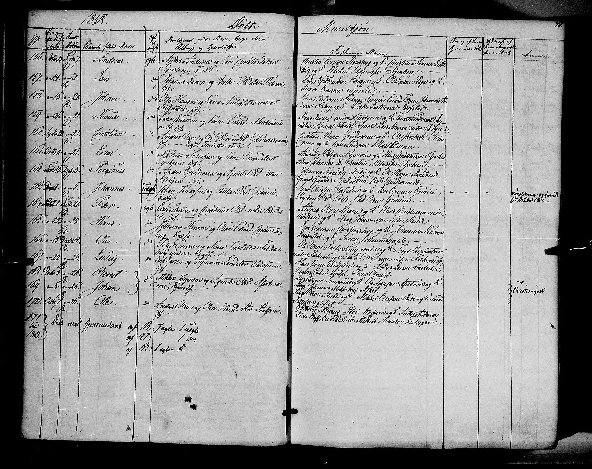 Ringsaker prestekontor, SAH/PREST-014/K/Ka/L0009: Parish register (official) no. 9, 1850-1860, p. 71