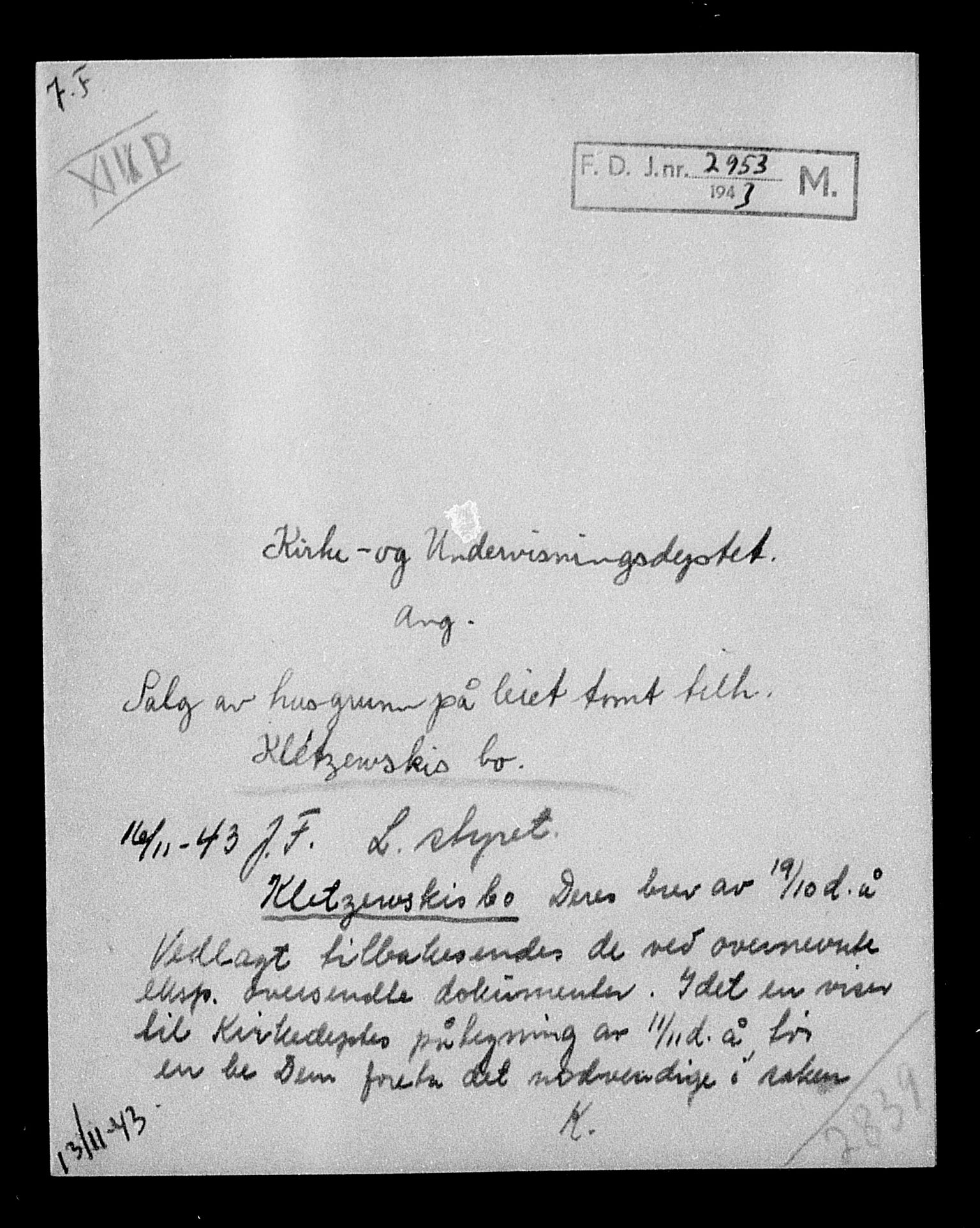 Justisdepartementet, Tilbakeføringskontoret for inndratte formuer, RA/S-1564/H/Hc/Hcd/L1001: --, 1945-1947, p. 616