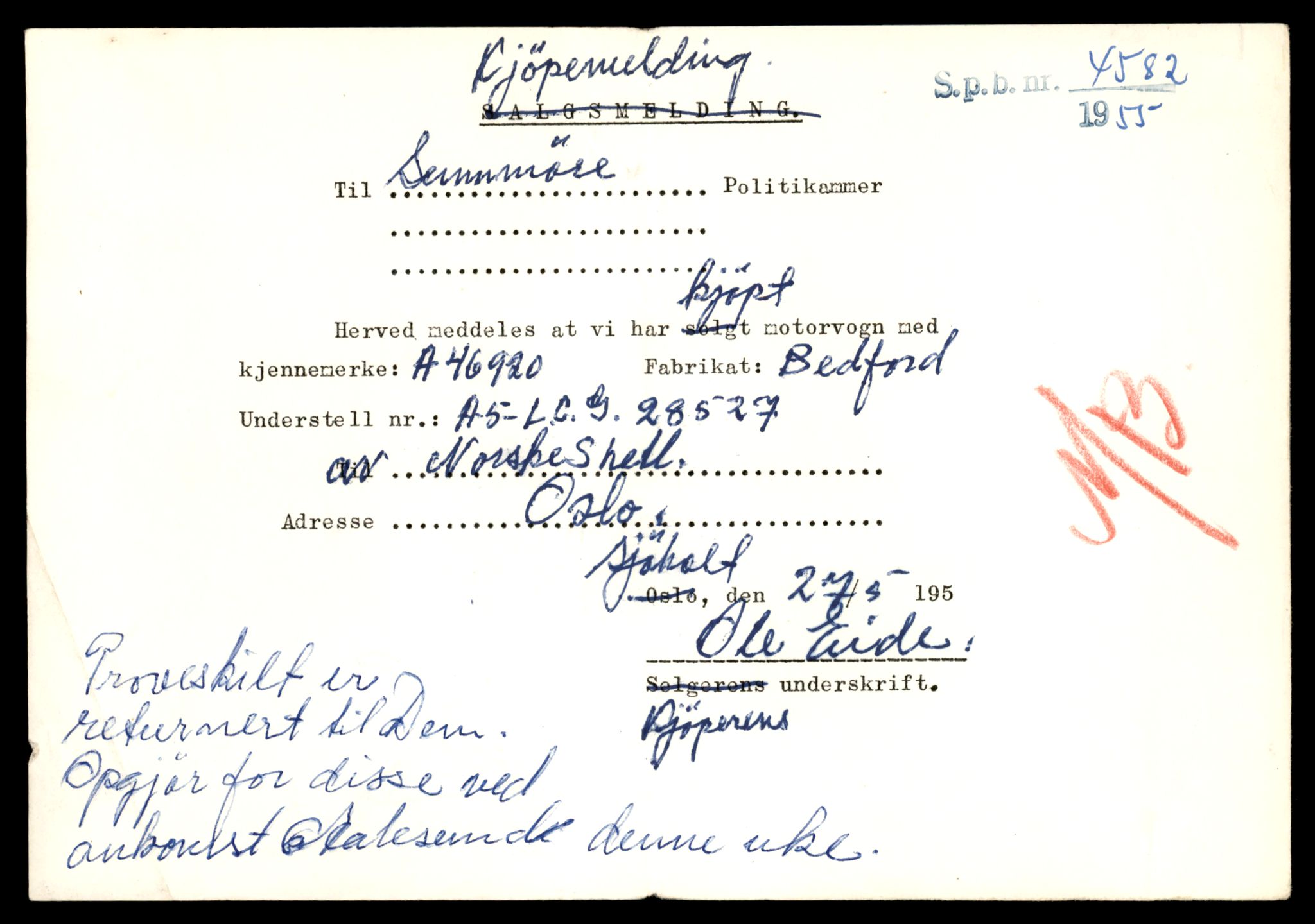 Møre og Romsdal vegkontor - Ålesund trafikkstasjon, AV/SAT-A-4099/F/Fe/L0036: Registreringskort for kjøretøy T 12831 - T 13030, 1927-1998, p. 837