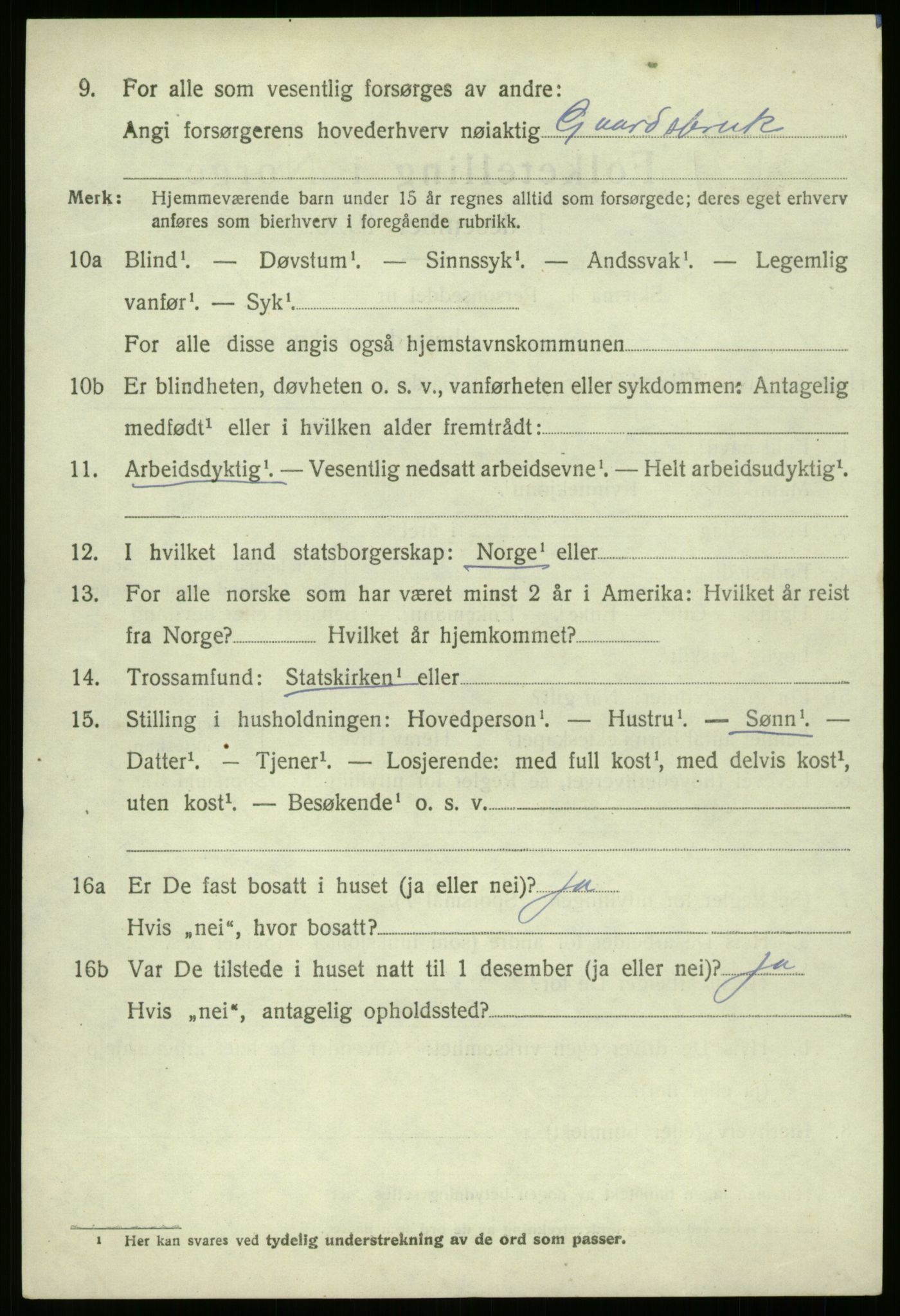 SAB, 1920 census for Bremanger, 1920, p. 7041