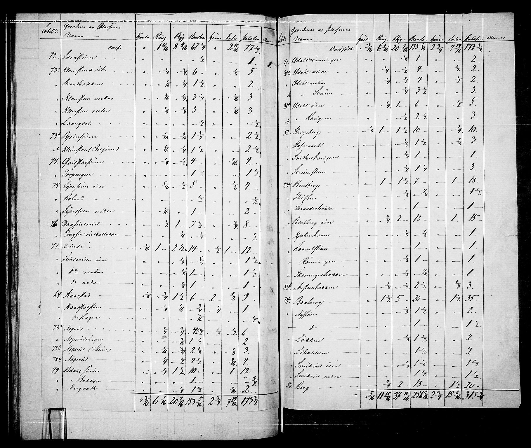 RA, 1865 census for Biri, 1865, p. 85