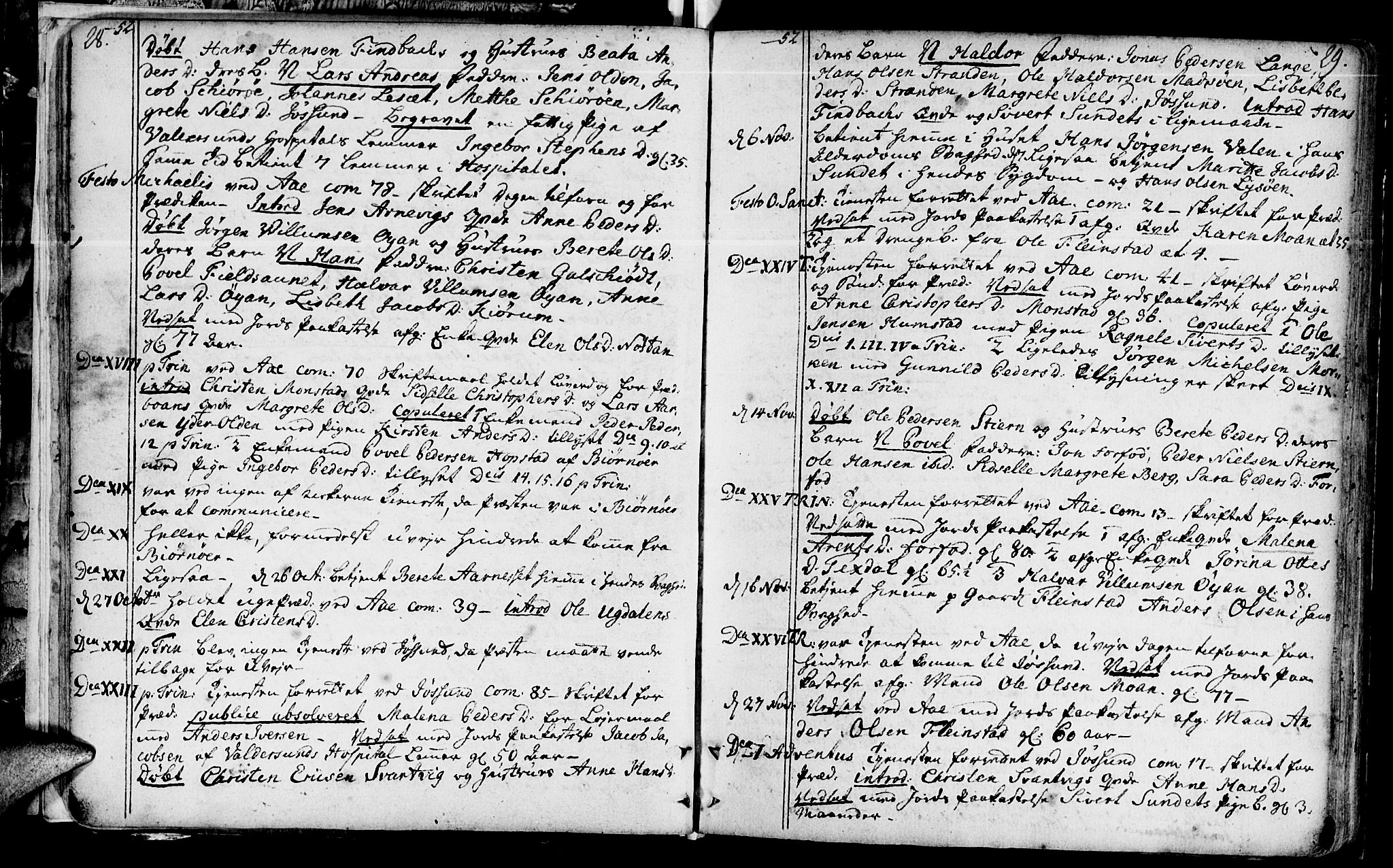 Ministerialprotokoller, klokkerbøker og fødselsregistre - Sør-Trøndelag, SAT/A-1456/655/L0672: Parish register (official) no. 655A01, 1750-1779, p. 28-29