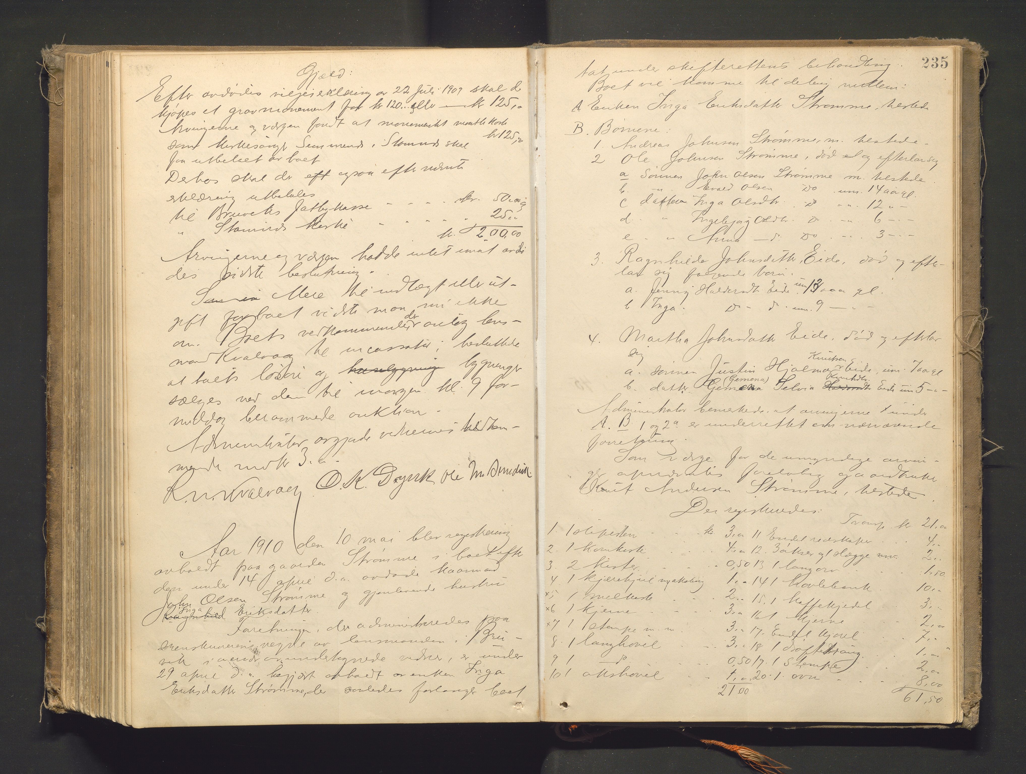 Lensmannen i Bruvik, AV/SAB-A-31301/0006/L0003: Registreringsprotokoll, 1884-1911, p. 234b-235a