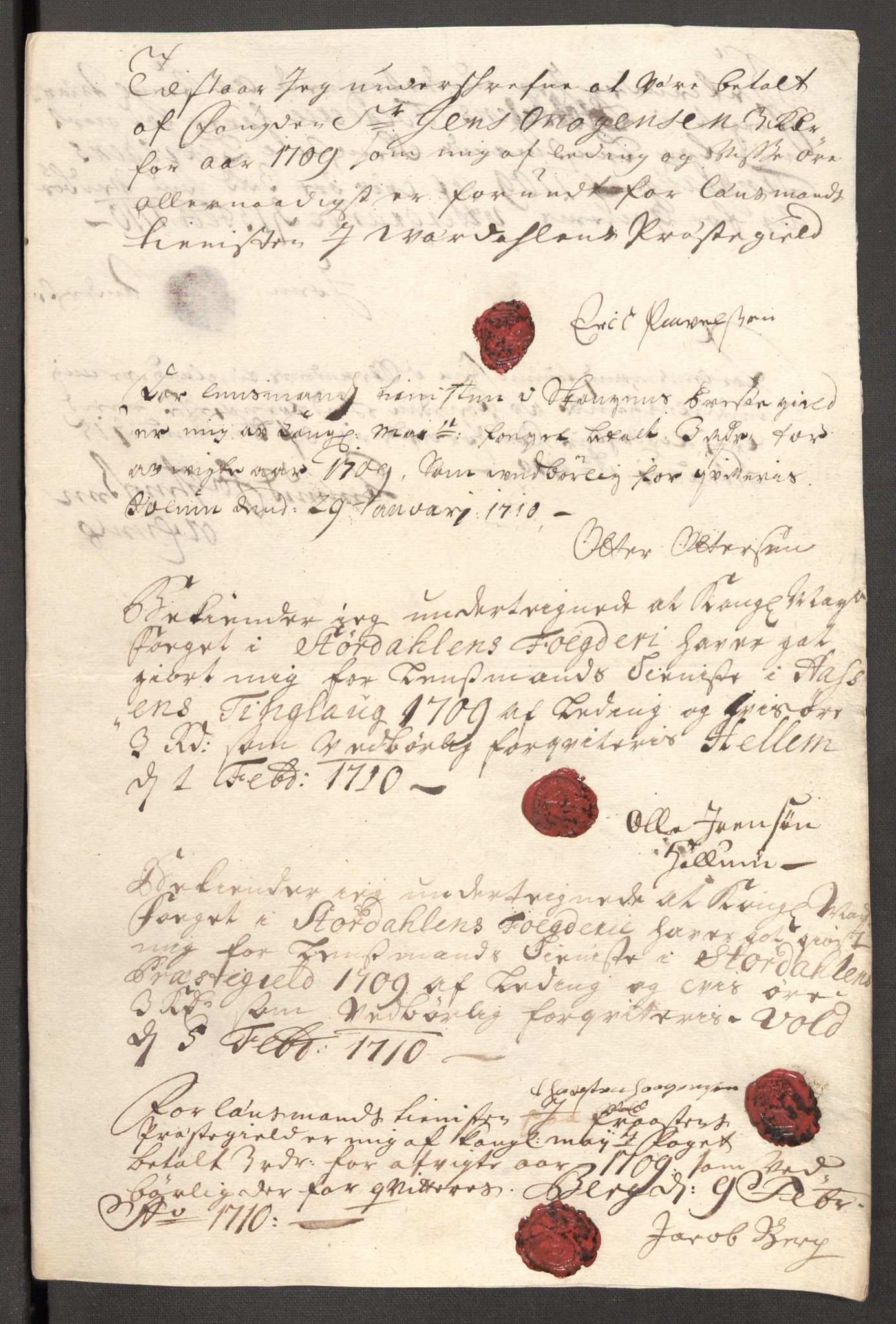 Rentekammeret inntil 1814, Reviderte regnskaper, Fogderegnskap, RA/EA-4092/R62/L4199: Fogderegnskap Stjørdal og Verdal, 1709, p. 215