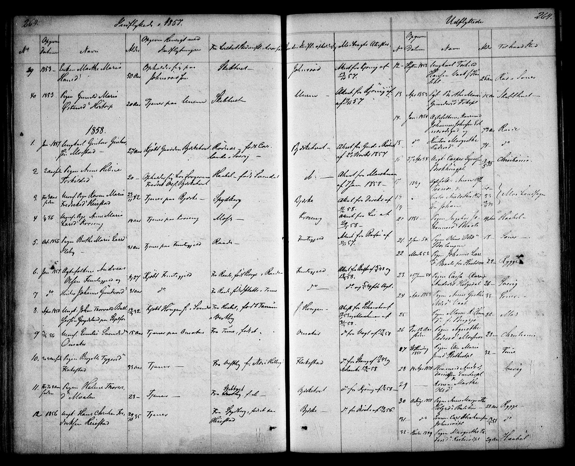 Våler prestekontor Kirkebøker, AV/SAO-A-11083/F/Fa/L0006: Parish register (official) no. I 6, 1840-1861, p. 264