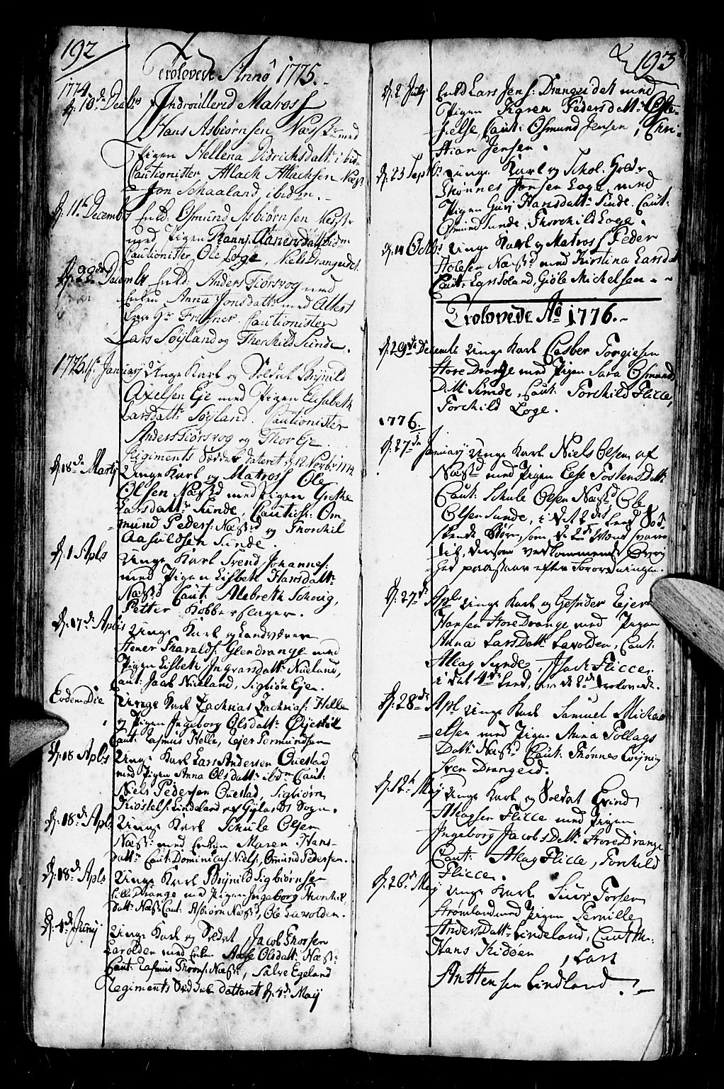 Flekkefjord sokneprestkontor, SAK/1111-0012/F/Fb/Fbc/L0001: Parish register (copy) no. B 1, 1773-1801, p. 230-231