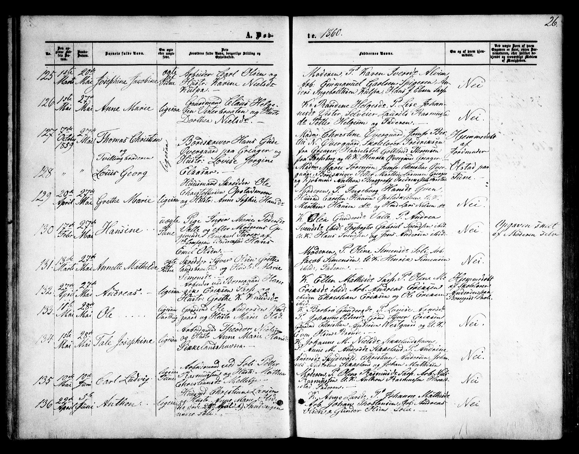 Tune prestekontor Kirkebøker, AV/SAO-A-2007/F/Fa/L0013: Parish register (official) no. 13, 1859-1863, p. 26