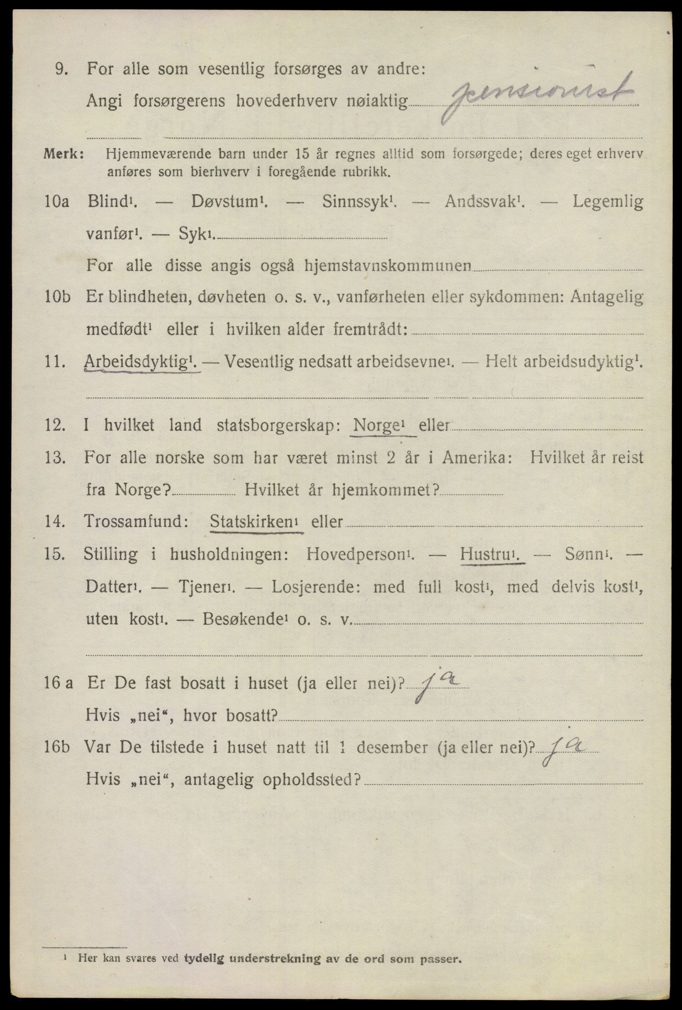 SAO, 1920 census for Skedsmo, 1920, p. 9292