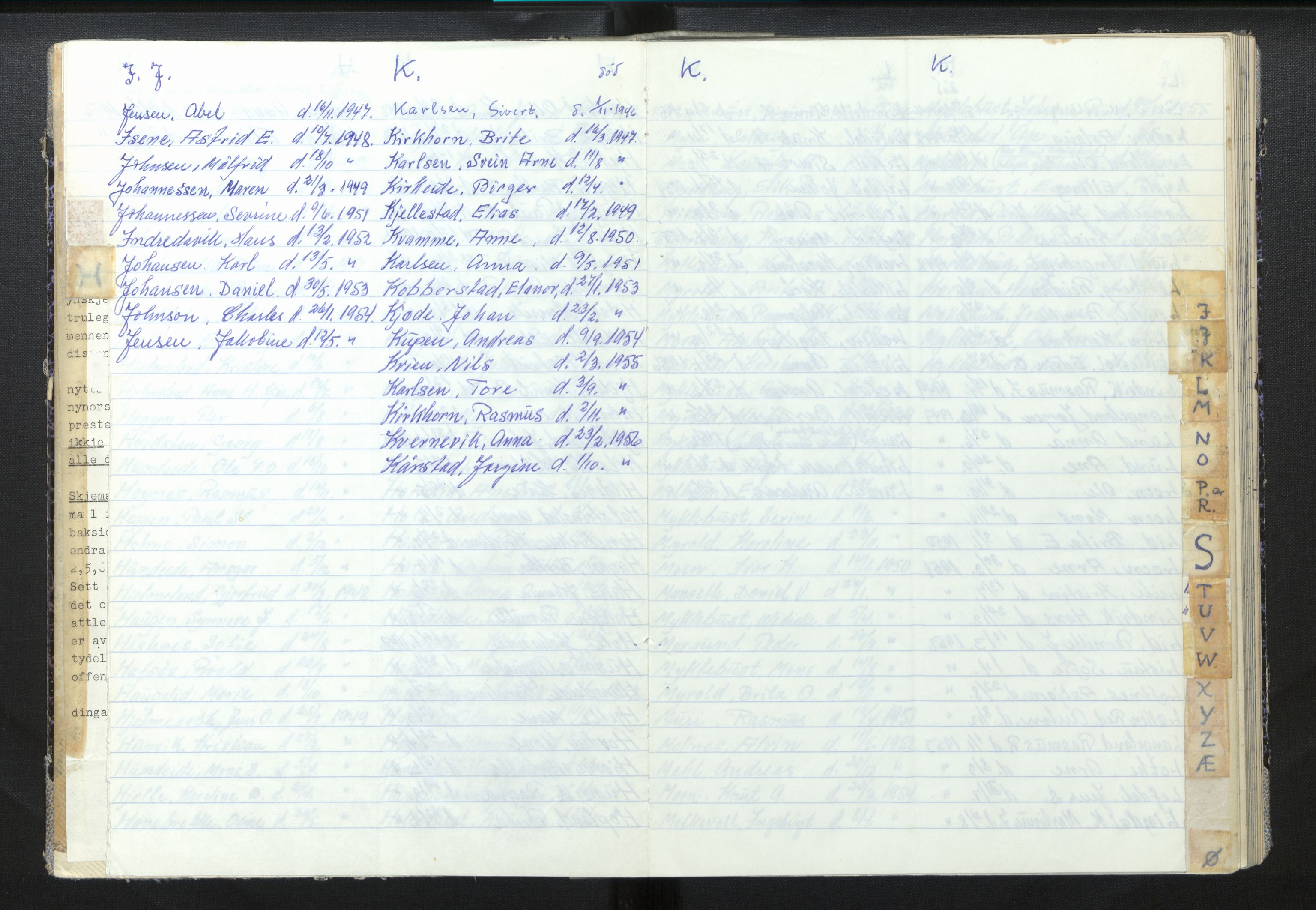 Lensmannen i Eid, AV/SAB-A-27001/0006/L0008: Dødsfallprotokoll, 1946-1956