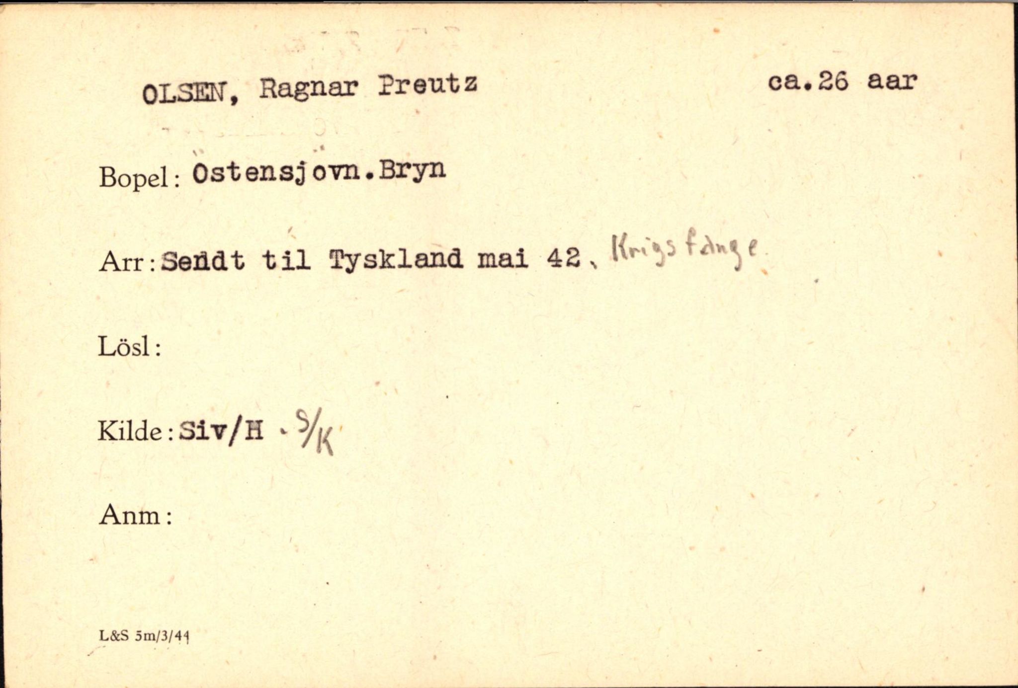 Forsvaret, Forsvarets krigshistoriske avdeling, AV/RA-RAFA-2017/Y/Yf/L0200: II-C-11-2102  -  Norske krigsfanger i Tyskland, 1940-1945, p. 812