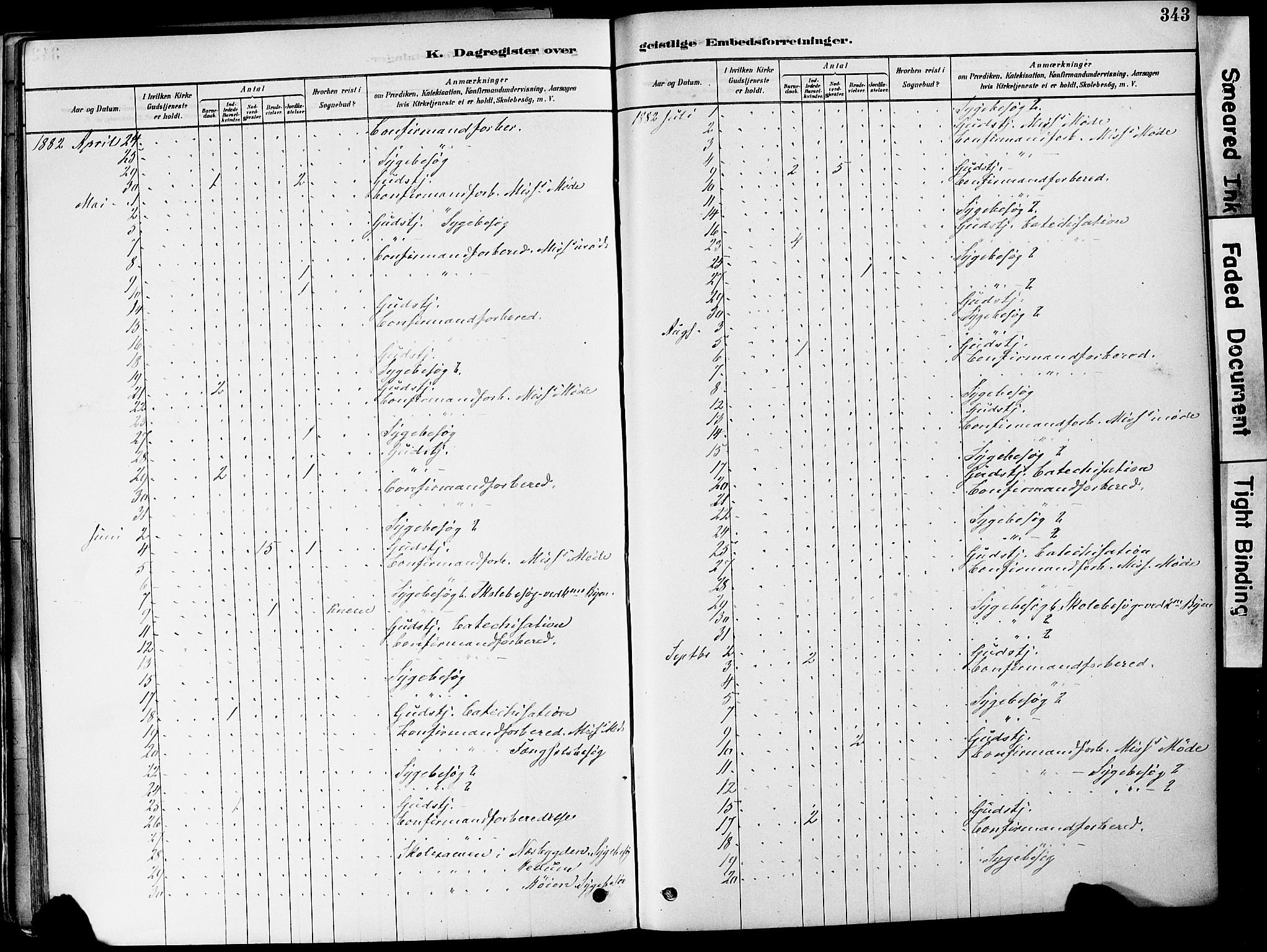 Strømm kirkebøker, AV/SAKO-A-322/F/Fa/L0004: Parish register (official) no. I 4, 1878-1899, p. 343