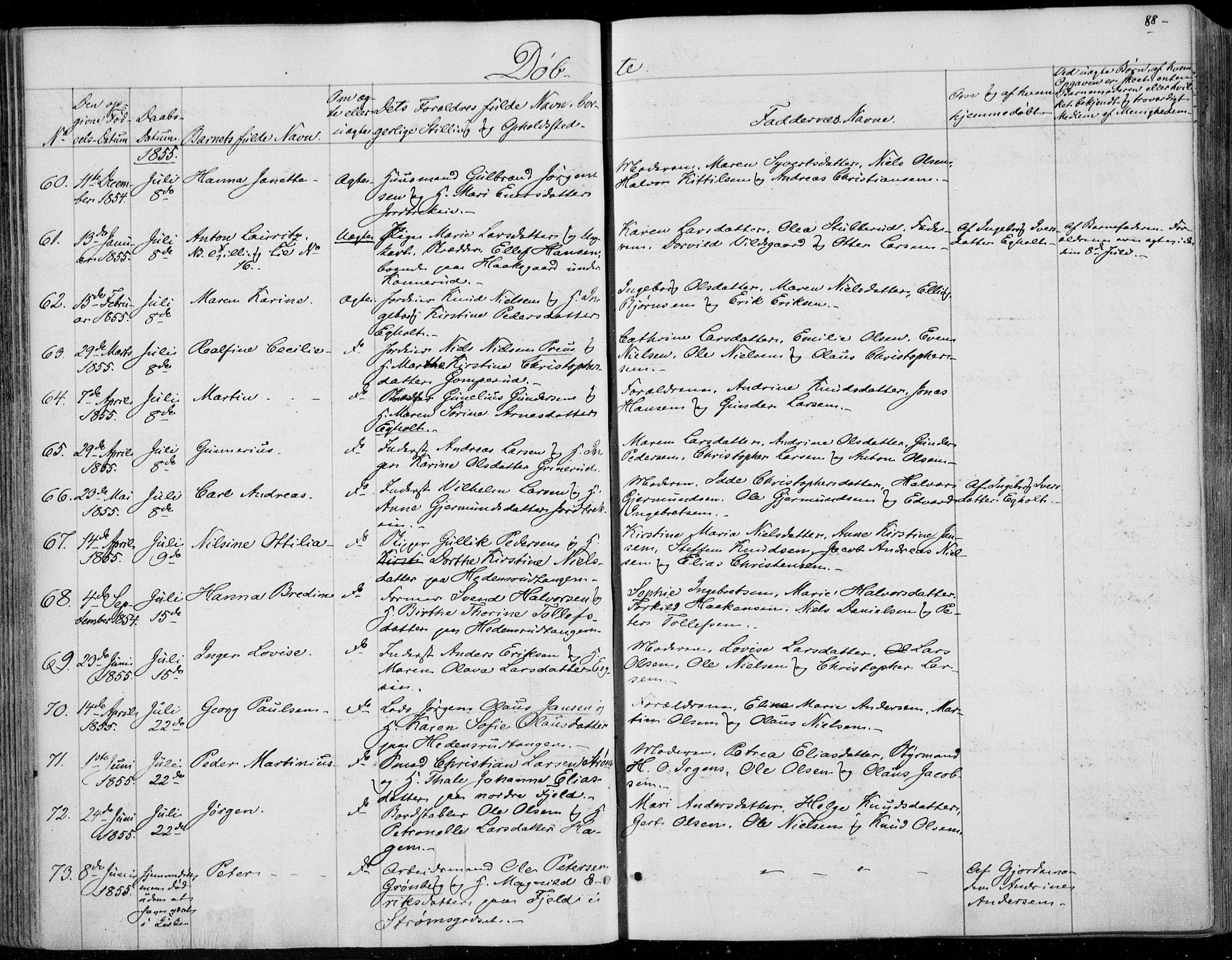 Skoger kirkebøker, AV/SAKO-A-59/F/Fa/L0003: Parish register (official) no. I 3, 1842-1861, p. 88