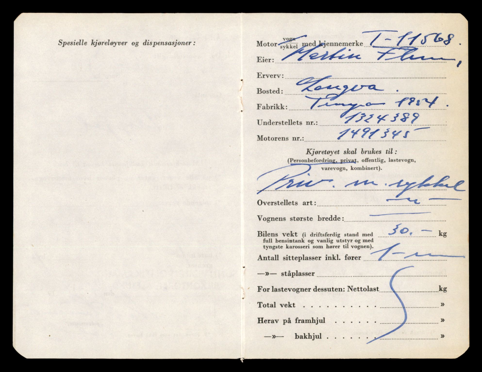 Møre og Romsdal vegkontor - Ålesund trafikkstasjon, AV/SAT-A-4099/F/Fe/L0029: Registreringskort for kjøretøy T 11430 - T 11619, 1927-1998, p. 2291