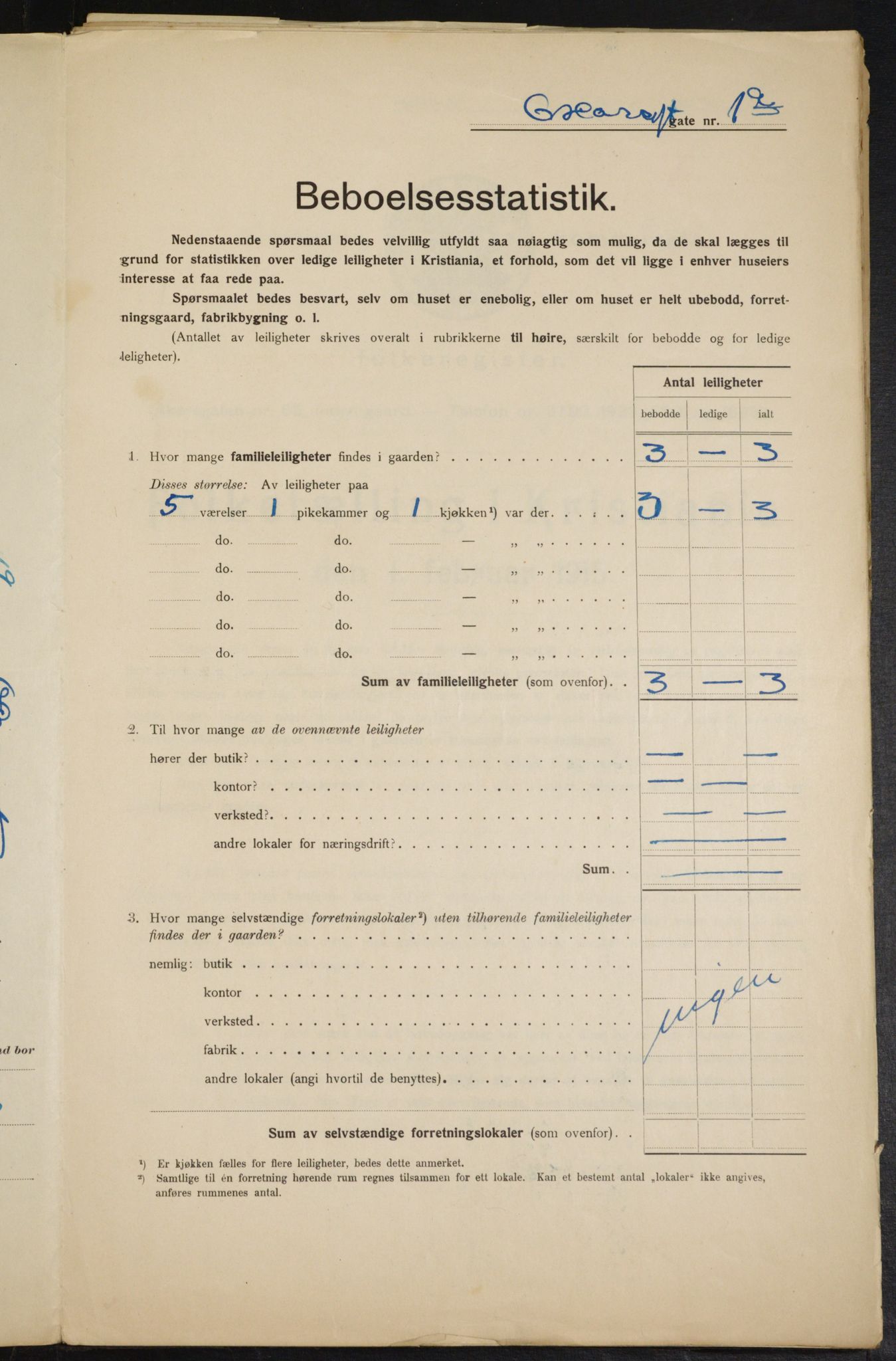 OBA, Municipal Census 1915 for Kristiania, 1915, p. 75539