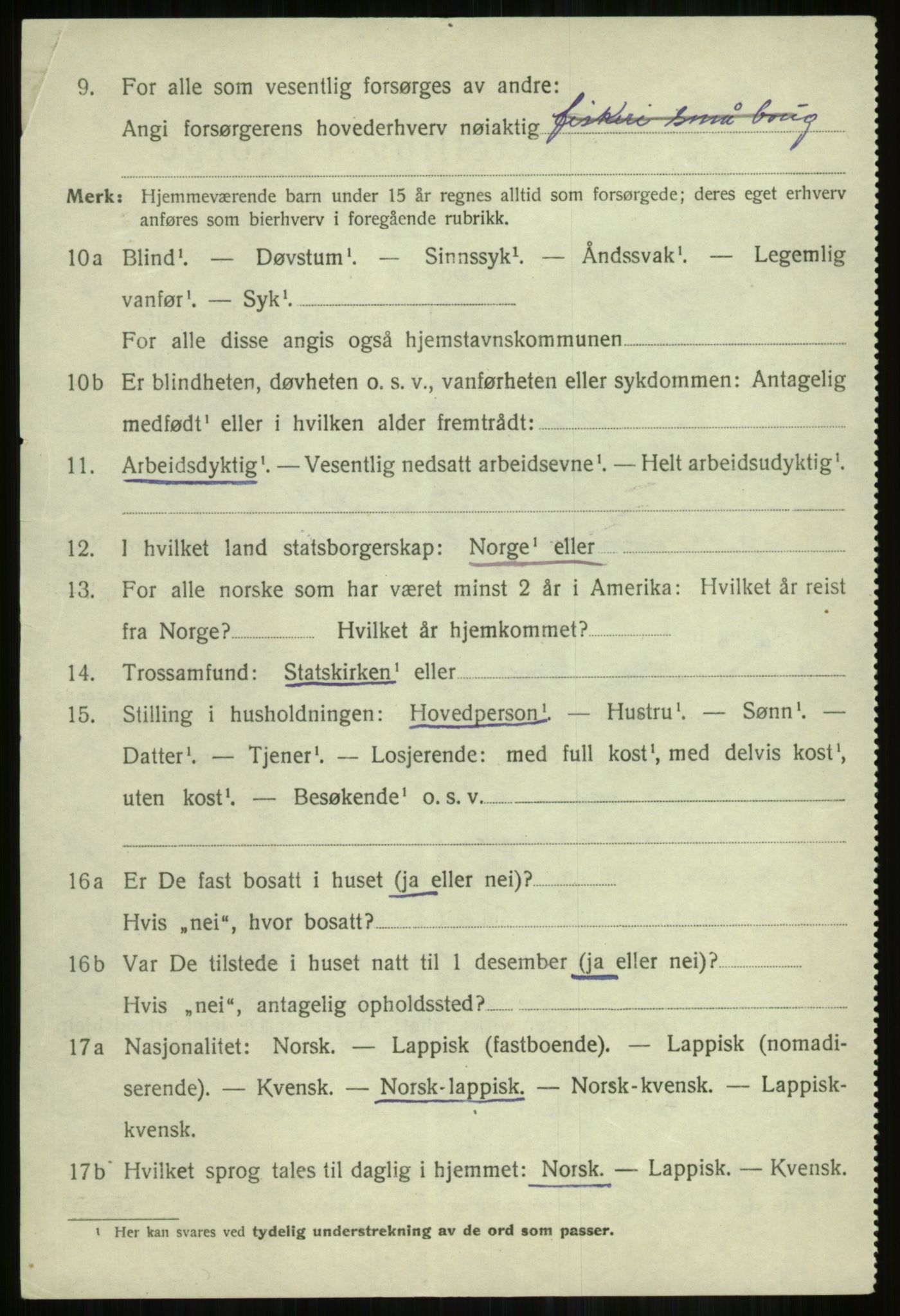 SATØ, 1920 census for Skjervøy, 1920, p. 2918