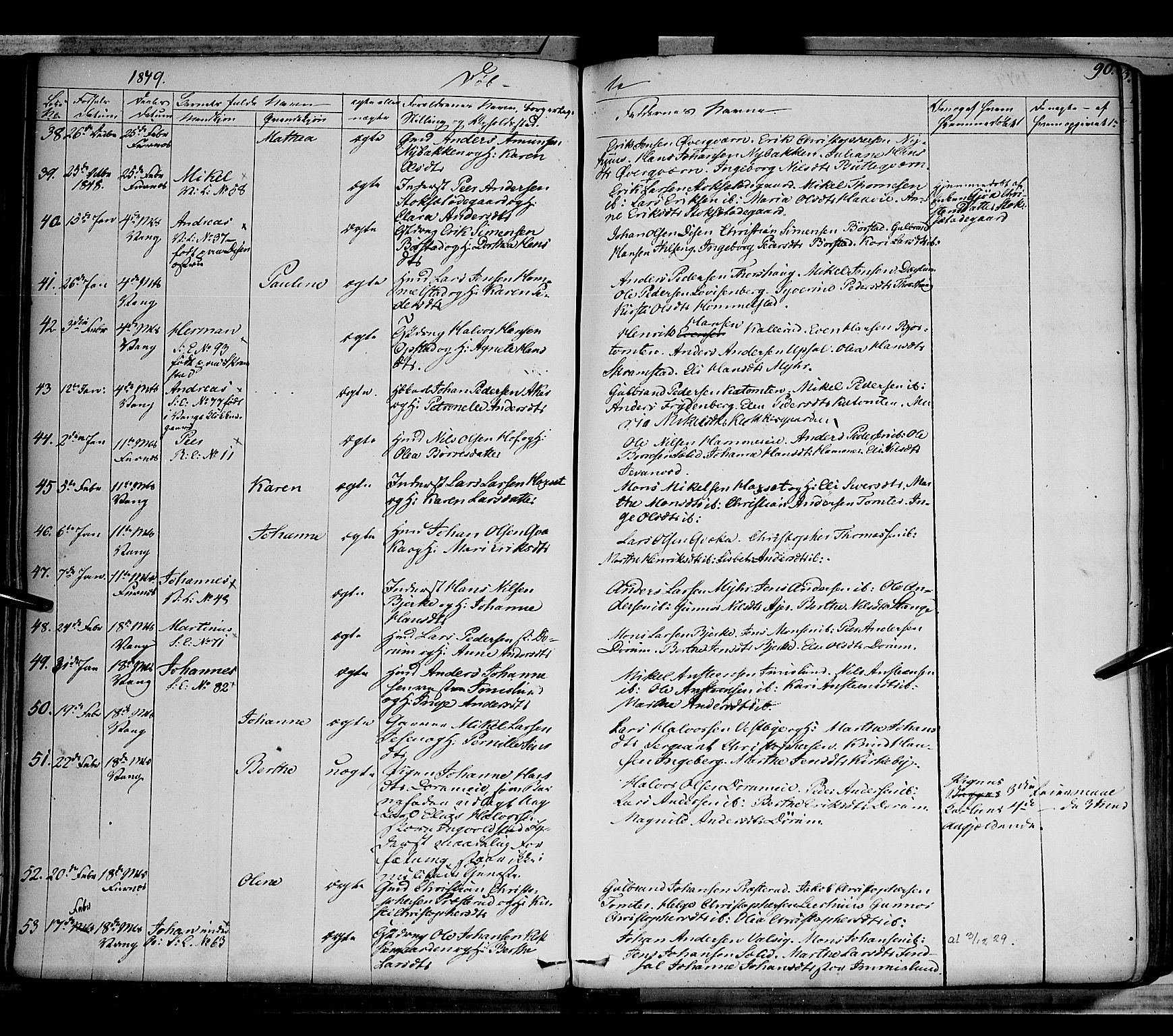 Vang prestekontor, Hedmark, SAH/PREST-008/H/Ha/Haa/L0010: Parish register (official) no. 10, 1841-1855, p. 90