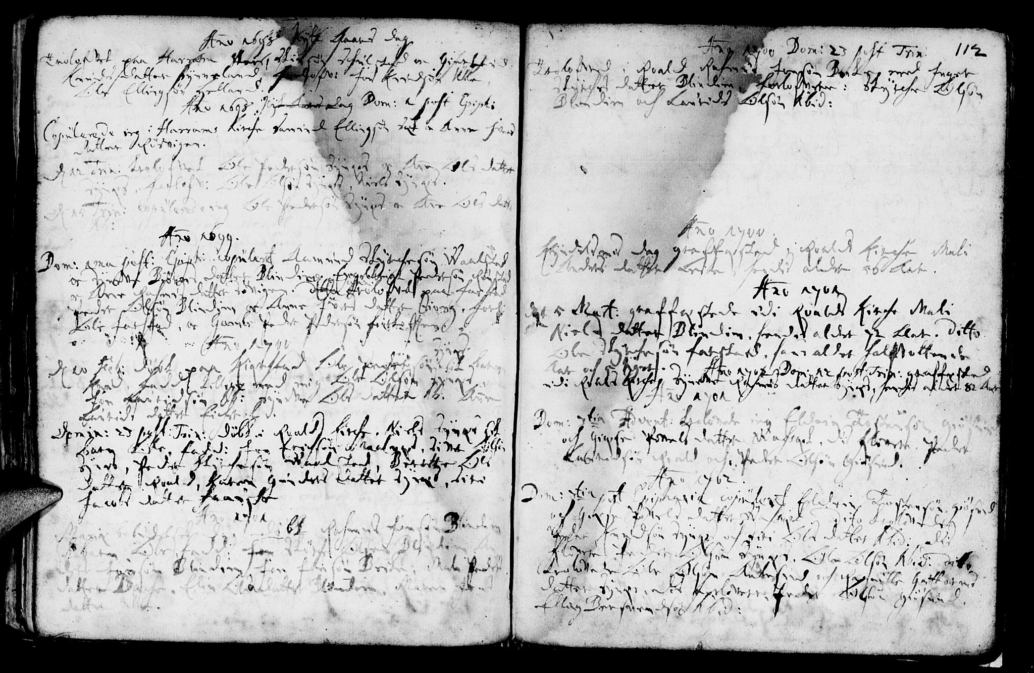 Ministerialprotokoller, klokkerbøker og fødselsregistre - Møre og Romsdal, SAT/A-1454/536/L0492: Parish register (official) no. 536A01 /2, 1689-1738, p. 112