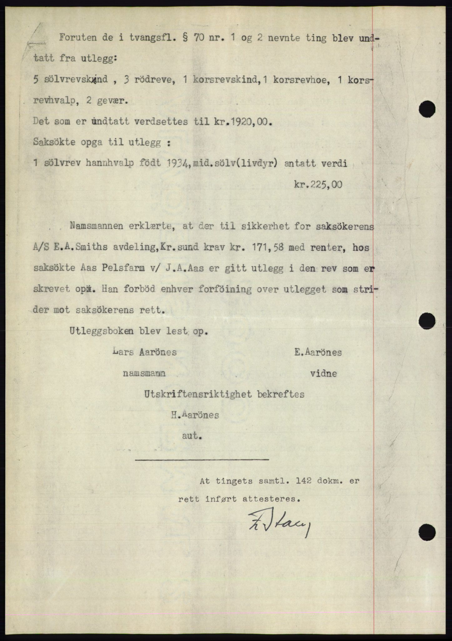 Romsdal sorenskriveri, AV/SAT-A-4149/1/2/2C/L0066: Mortgage book no. 60, 1934-1935, Deed date: 15.12.1934