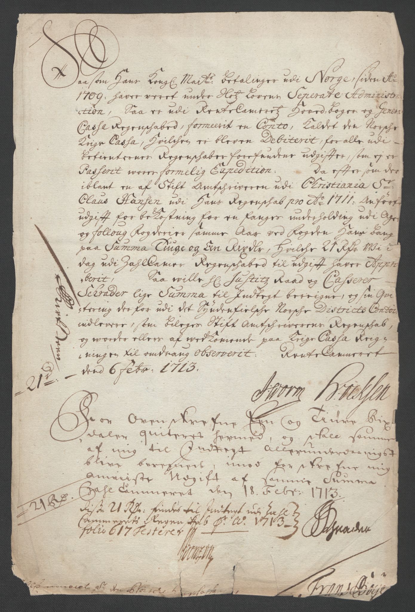 Rentekammeret inntil 1814, Reviderte regnskaper, Fogderegnskap, AV/RA-EA-4092/R10/L0448: Fogderegnskap Aker og Follo, 1710-1711, p. 353