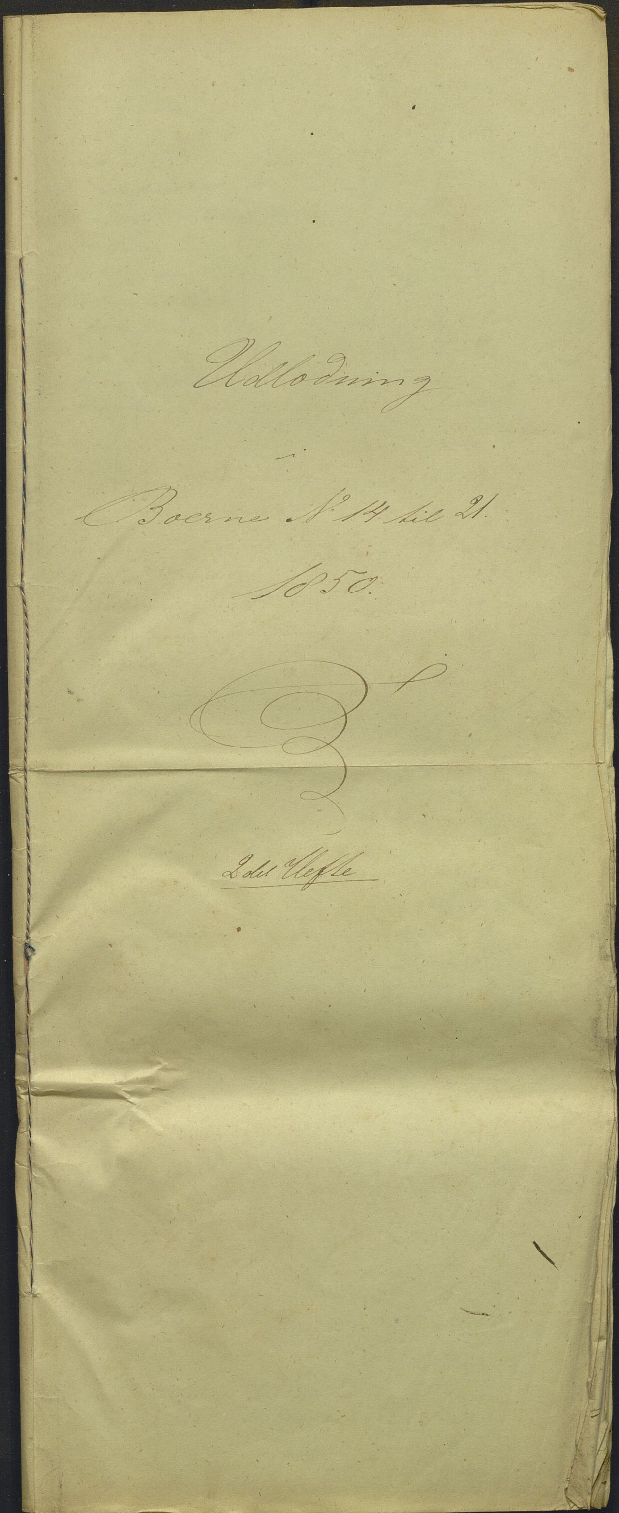 Nordhordland sorenskrivar, AV/SAB-A-2901/1/H/Hd/Hdb/L0001: Konsept til utlodningar, 1850-1852, p. 23