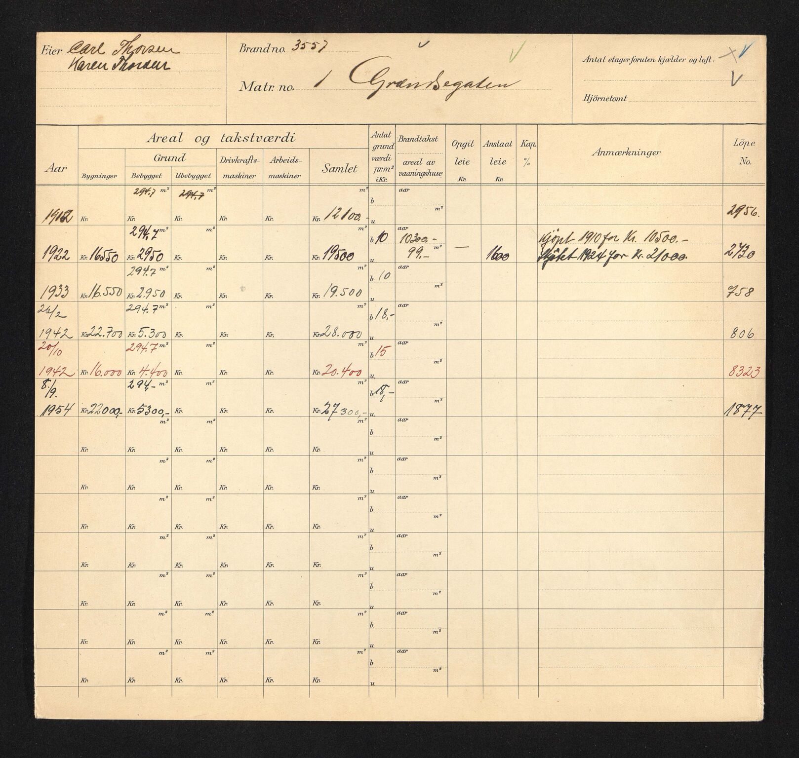 Stavanger kommune. Skattetakstvesenet, BYST/A-0440/F/Fa/Faa/L0015/0006: Skattetakstkort / Grasholmen 16a - Grensegata - Grensegata - Grensesteinsgata - Grønlandsgata - Grønavika - Grønnegata 4