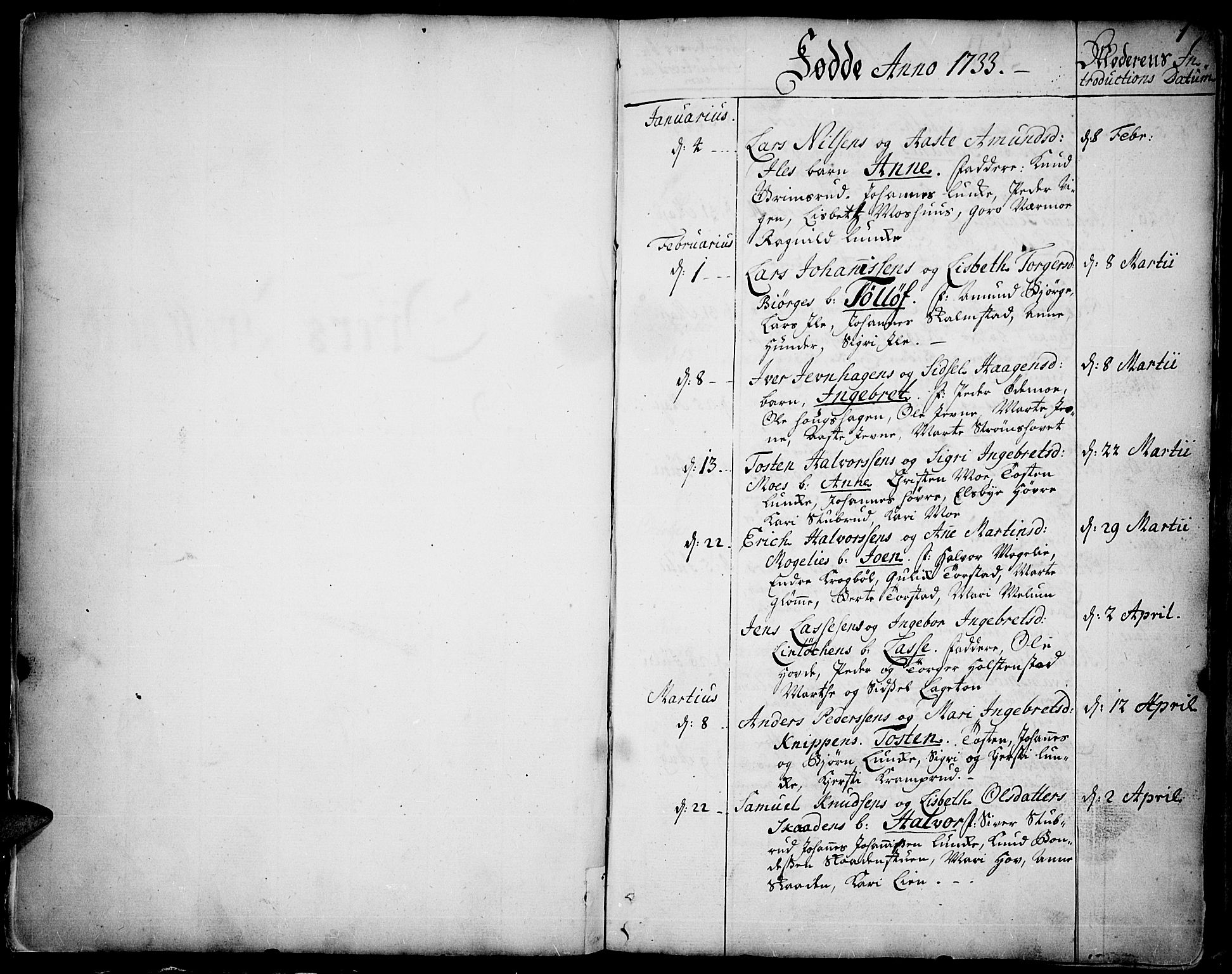 Øyer prestekontor, SAH/PREST-084/H/Ha/Haa/L0002: Parish register (official) no. 2, 1733-1784, p. 0-1
