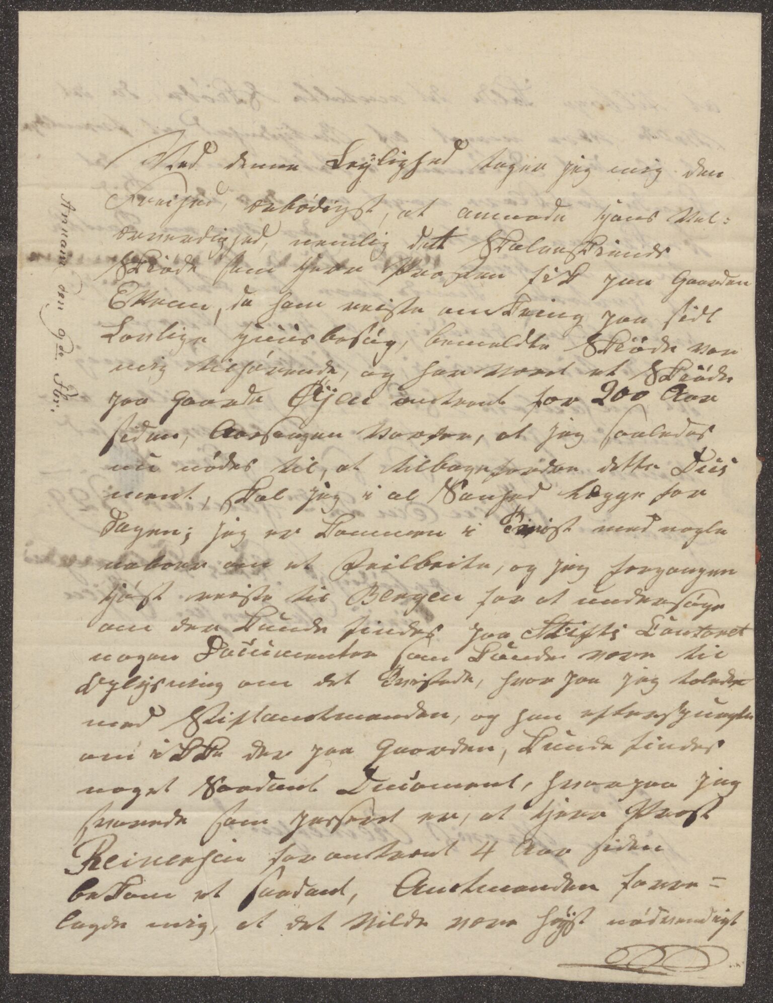 Bergens Museum, UMB/A007/D/Da/L0004/0001: Brevsamling 1829 - 1830 / Brevsamling 1829, 1829