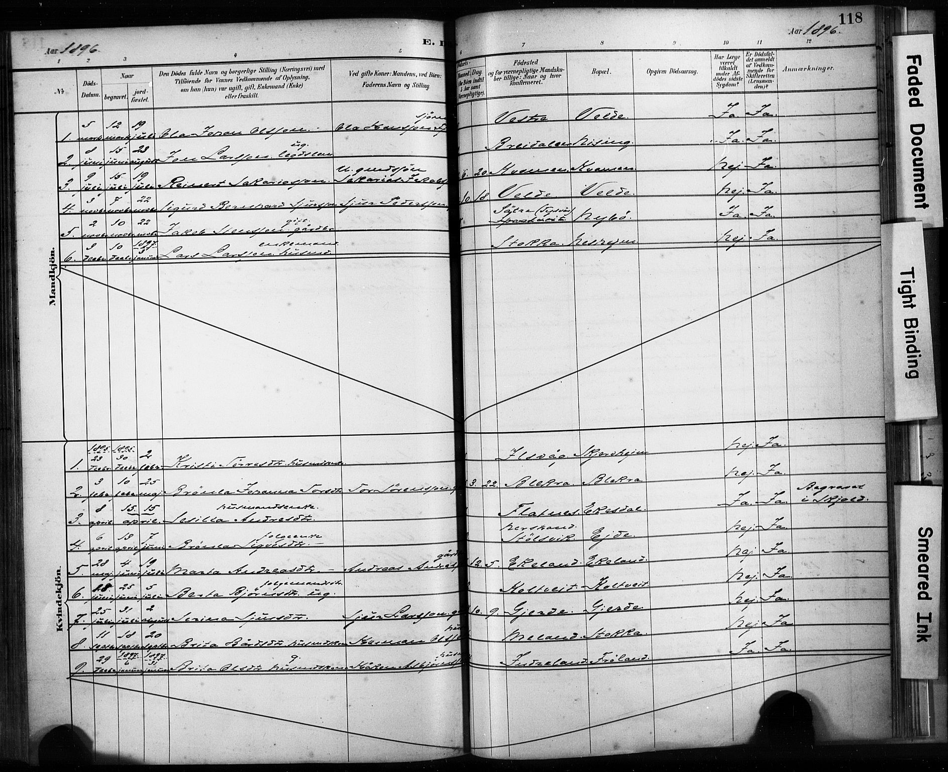 Skjold sokneprestkontor, AV/SAST-A-101847/H/Ha/Haa/L0009: Parish register (official) no. A 9, 1882-1898, p. 118