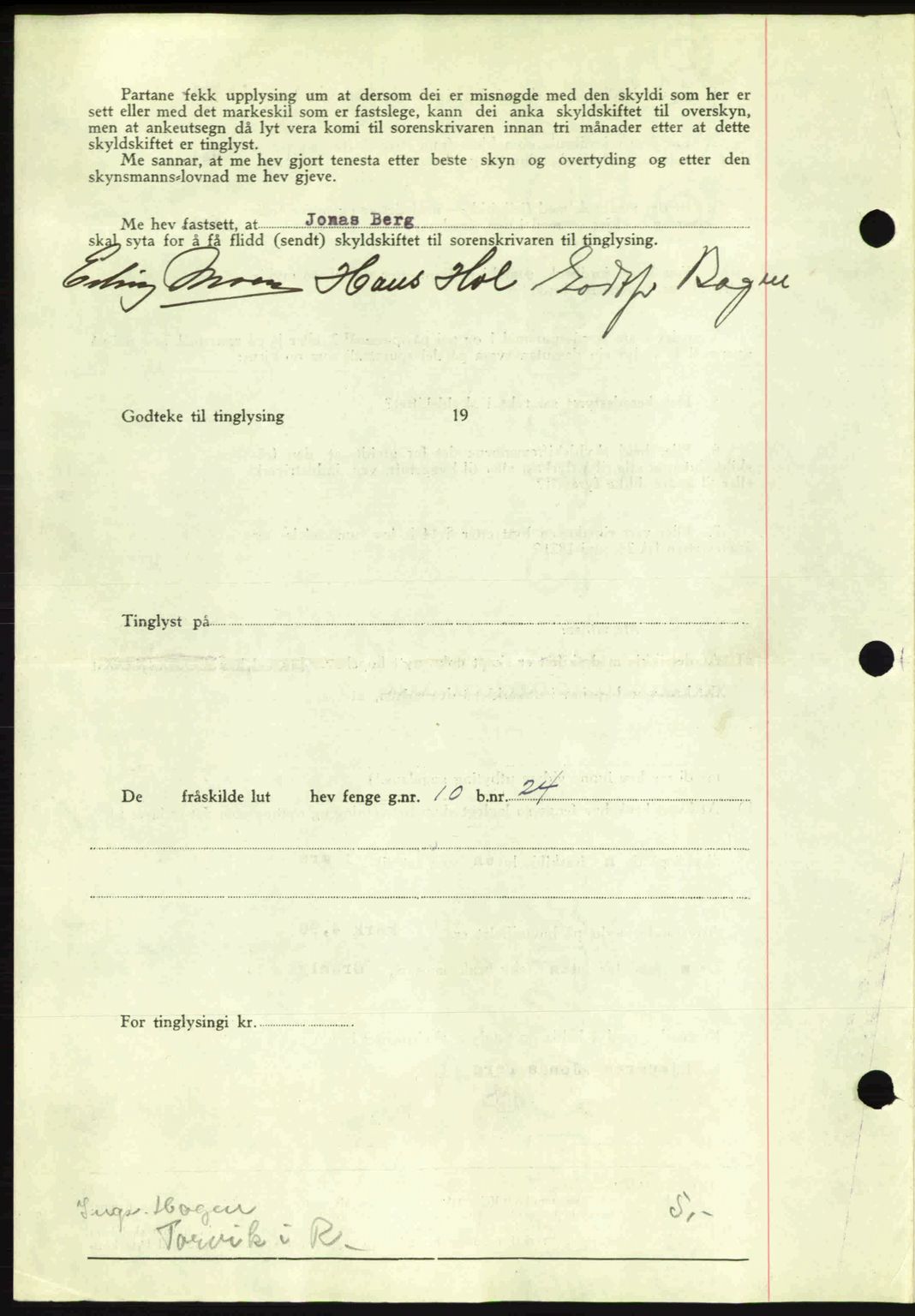 Romsdal sorenskriveri, AV/SAT-A-4149/1/2/2C: Mortgage book no. A17, 1944-1945, Diary no: : 543/1945