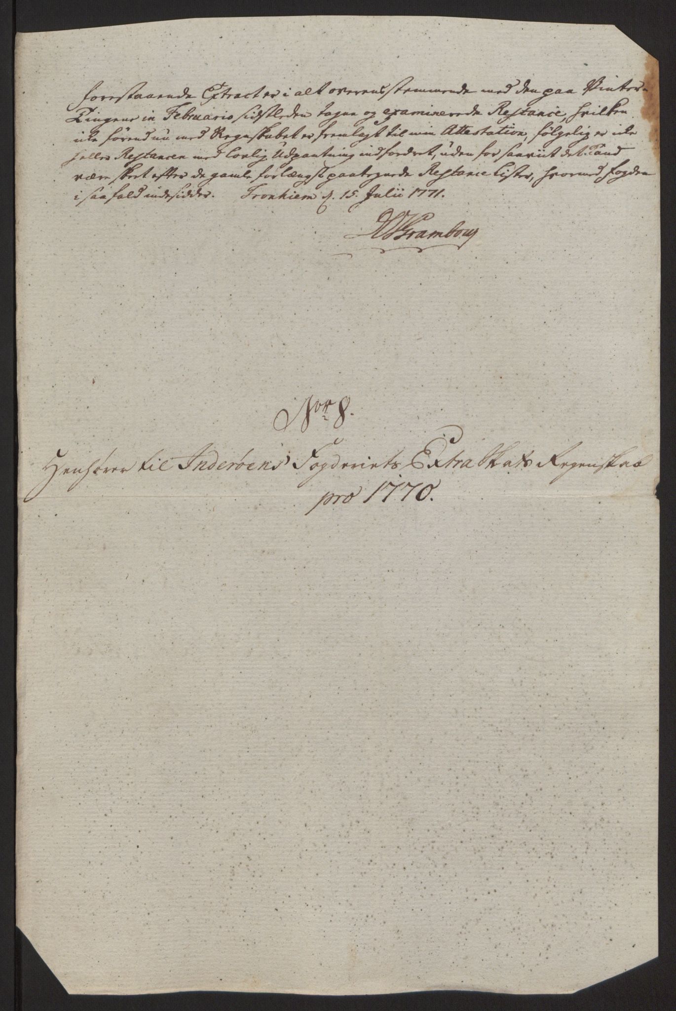 Rentekammeret inntil 1814, Reviderte regnskaper, Fogderegnskap, RA/EA-4092/R63/L4420: Ekstraskatten Inderøy, 1762-1772, p. 402