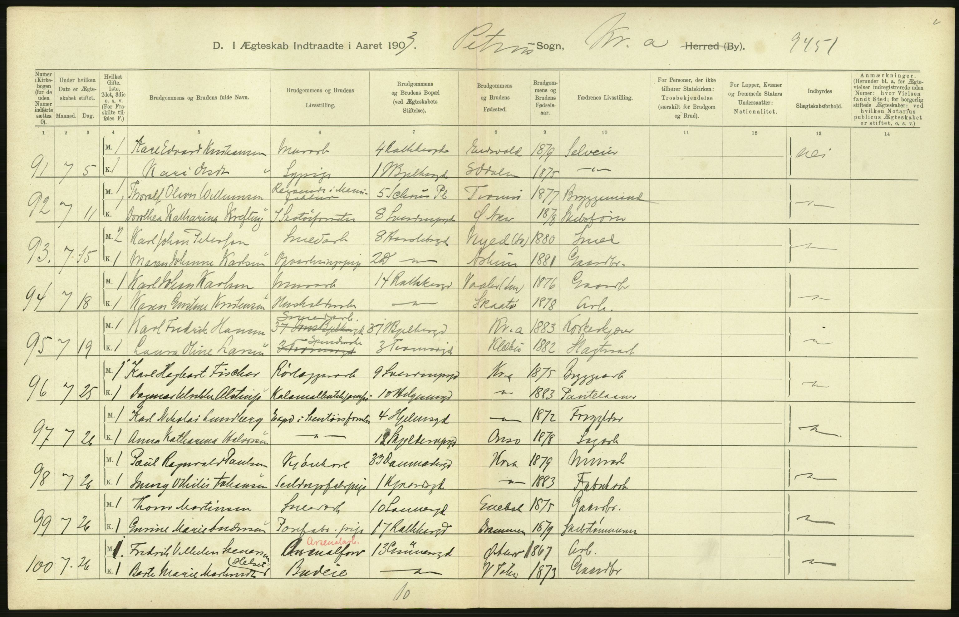 Statistisk sentralbyrå, Sosiodemografiske emner, Befolkning, AV/RA-S-2228/D/Df/Dfa/Dfaa/L0004: Kristiania: Gifte, døde, 1903, p. 506