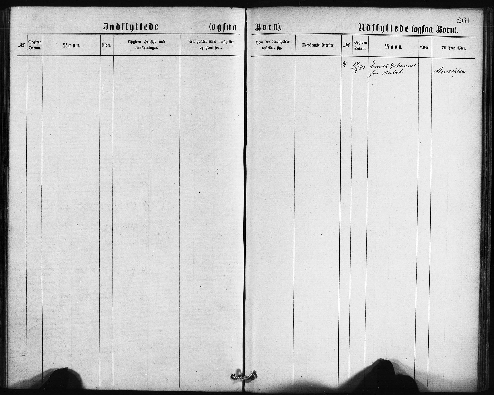 Finnås sokneprestembete, AV/SAB-A-99925/H/Ha/Haa/Haaa/L0009: Parish register (official) no. A 9, 1873-1881, p. 261