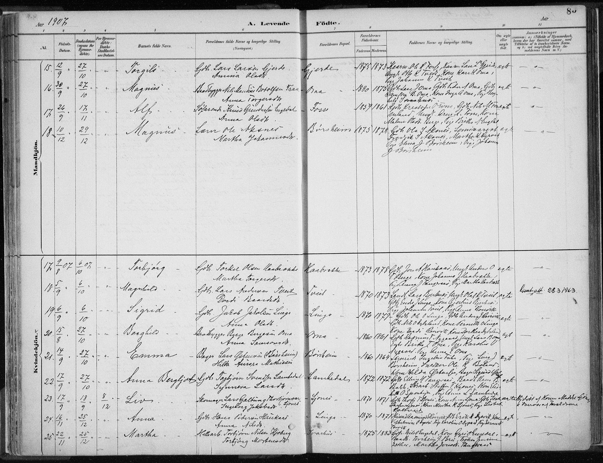 Strandebarm sokneprestembete, AV/SAB-A-78401/H/Haa: Parish register (official) no. B  1, 1886-1908, p. 85