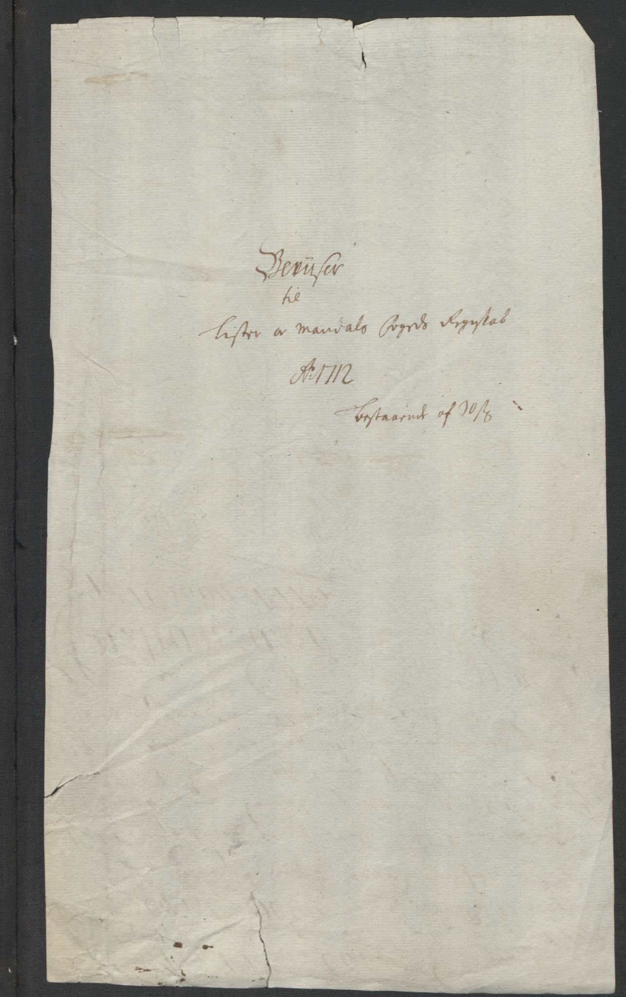 Rentekammeret inntil 1814, Reviderte regnskaper, Fogderegnskap, RA/EA-4092/R43/L2555: Fogderegnskap Lista og Mandal, 1712, p. 14