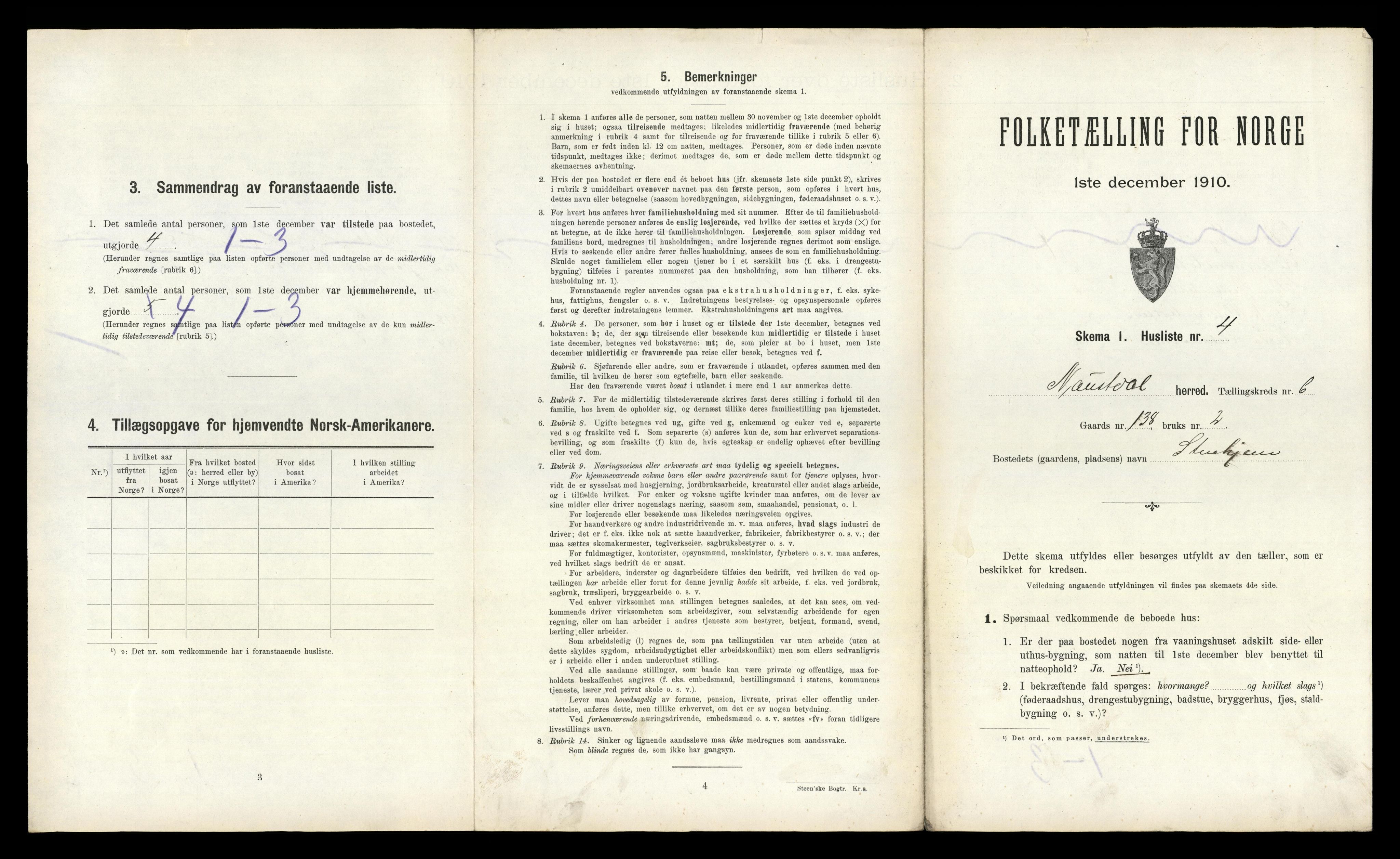 RA, 1910 census for Naustdal, 1910, p. 817