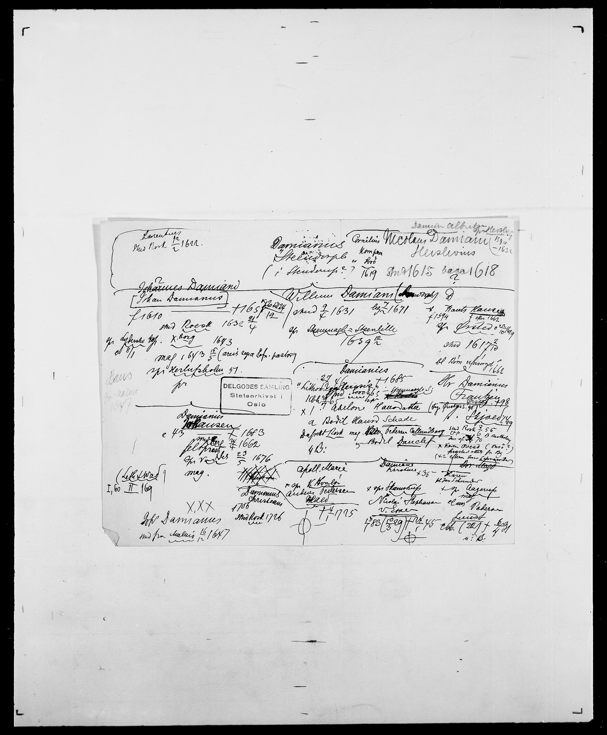 Delgobe, Charles Antoine - samling, AV/SAO-PAO-0038/D/Da/L0009: Dahl - v. Düren, p. 268