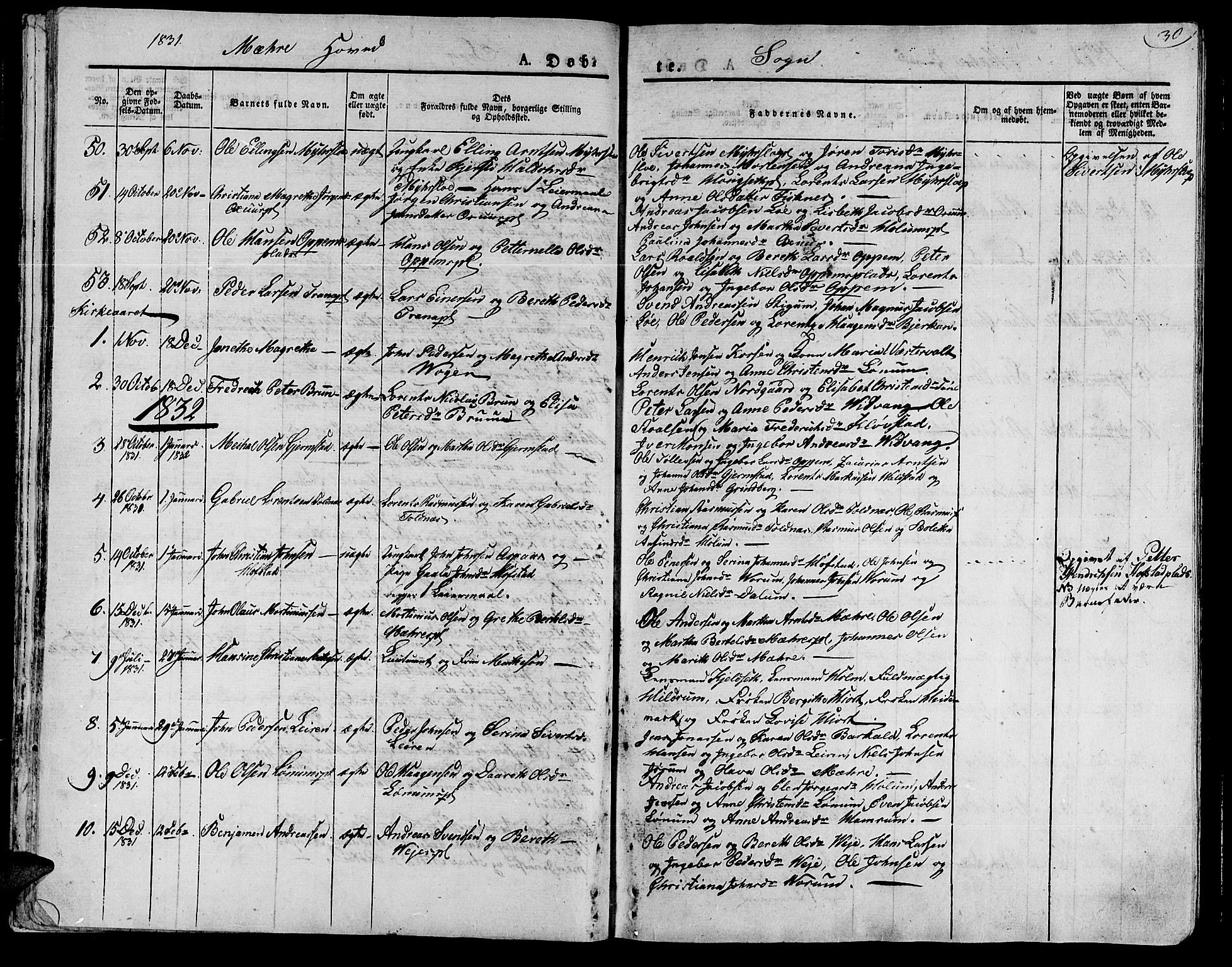 Ministerialprotokoller, klokkerbøker og fødselsregistre - Nord-Trøndelag, AV/SAT-A-1458/735/L0336: Parish register (official) no. 735A05 /1, 1825-1835, p. 30