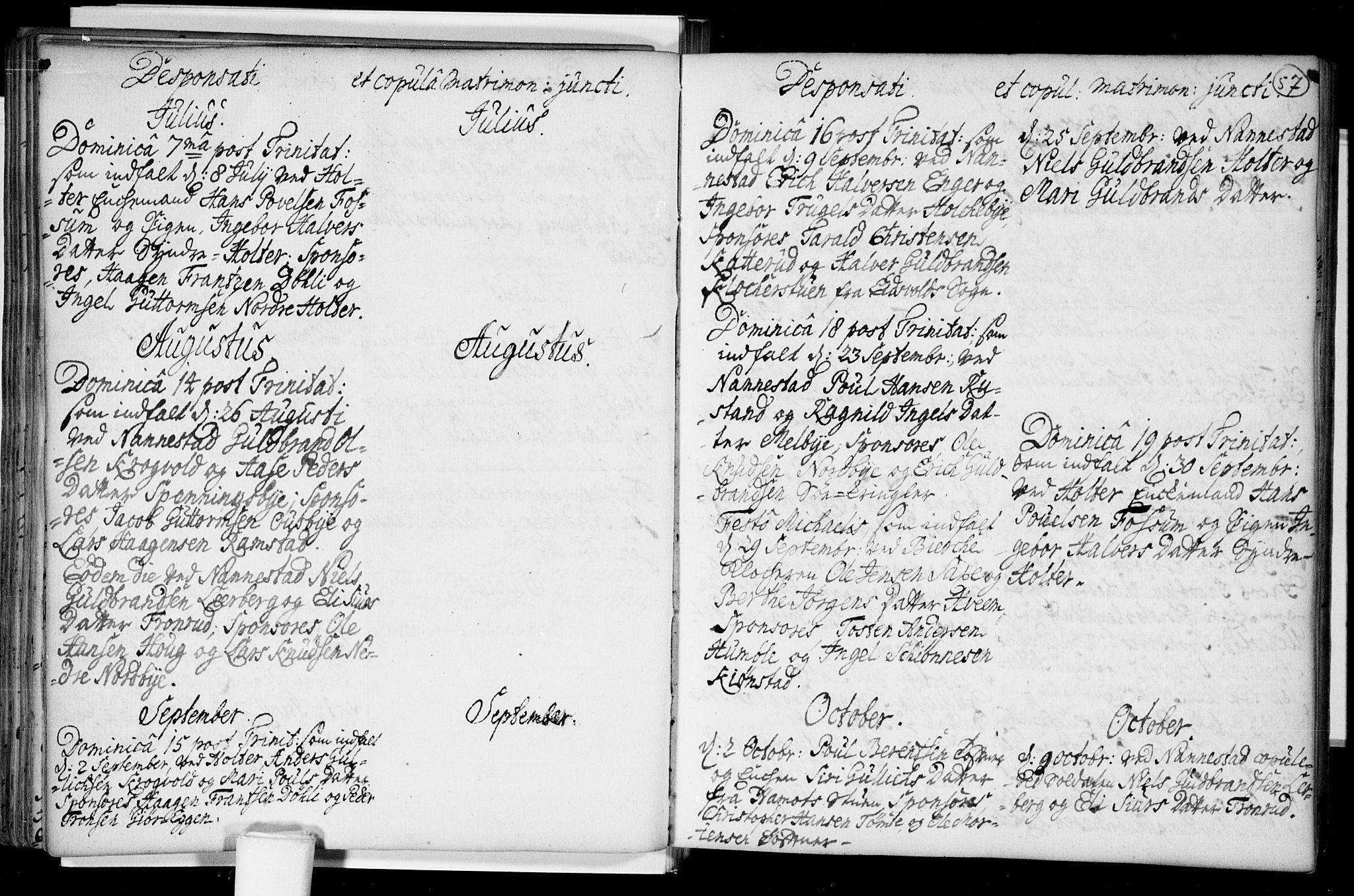 Nannestad prestekontor Kirkebøker, AV/SAO-A-10414a/F/Fa/L0005: Parish register (official) no. I 5, 1729-1738, p. 57