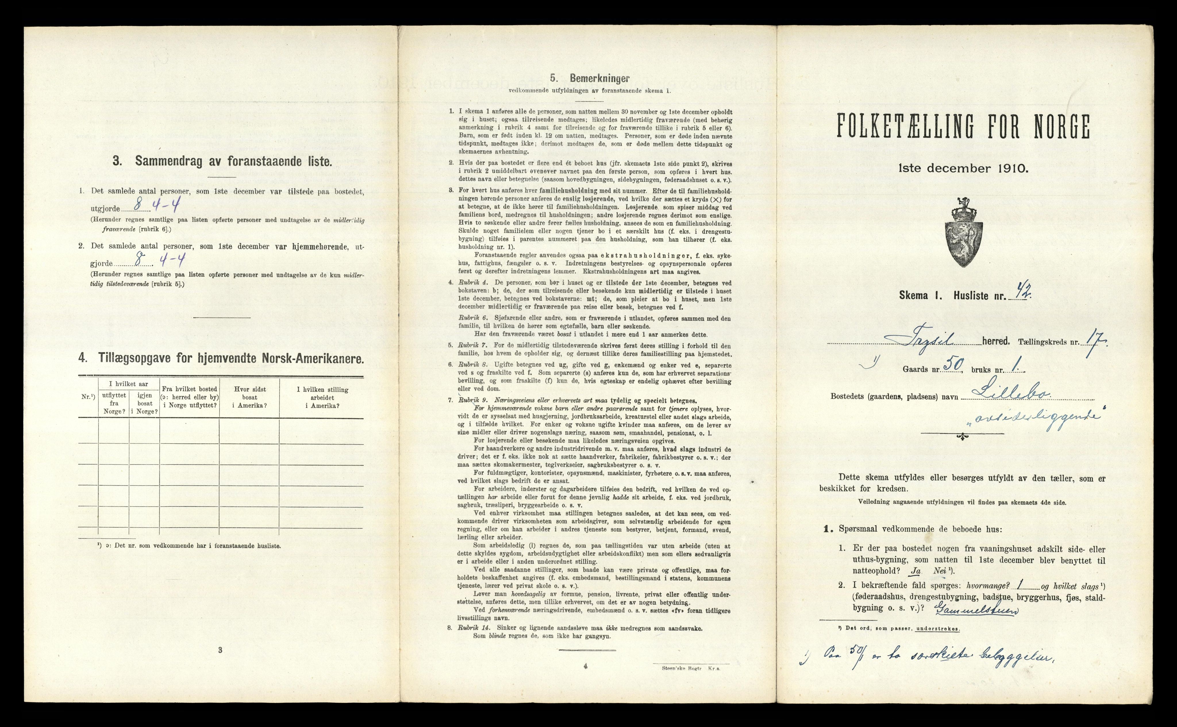 RA, 1910 census for Trysil, 1910, p. 1939