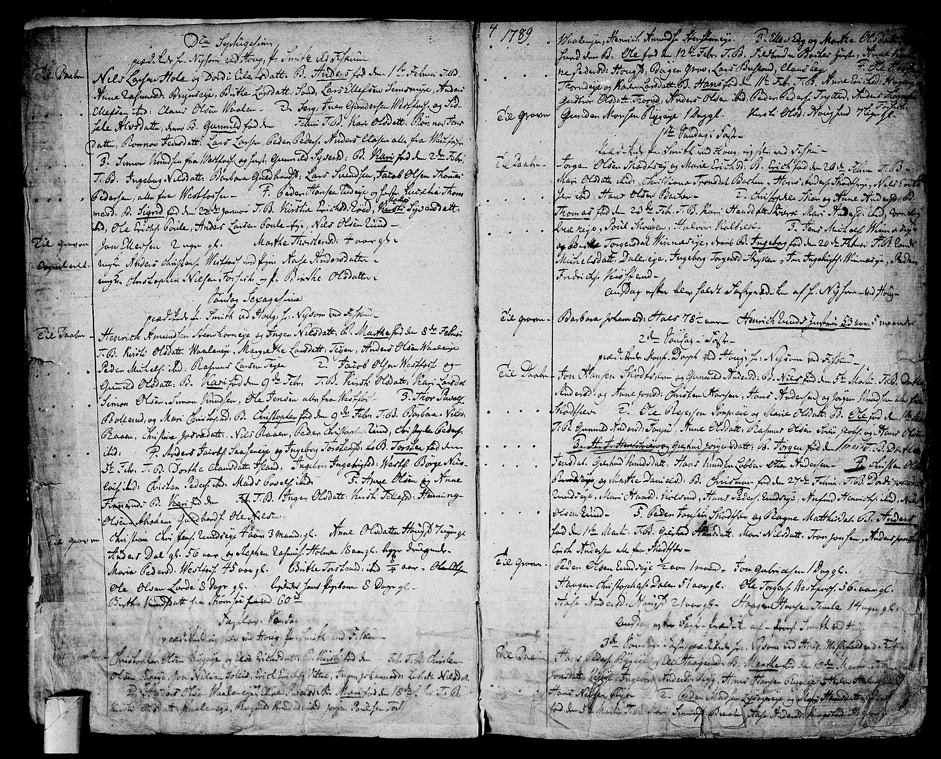 Eiker kirkebøker, AV/SAKO-A-4/F/Fa/L0009: Parish register (official) no. I 9, 1789-1806, p. 3-4