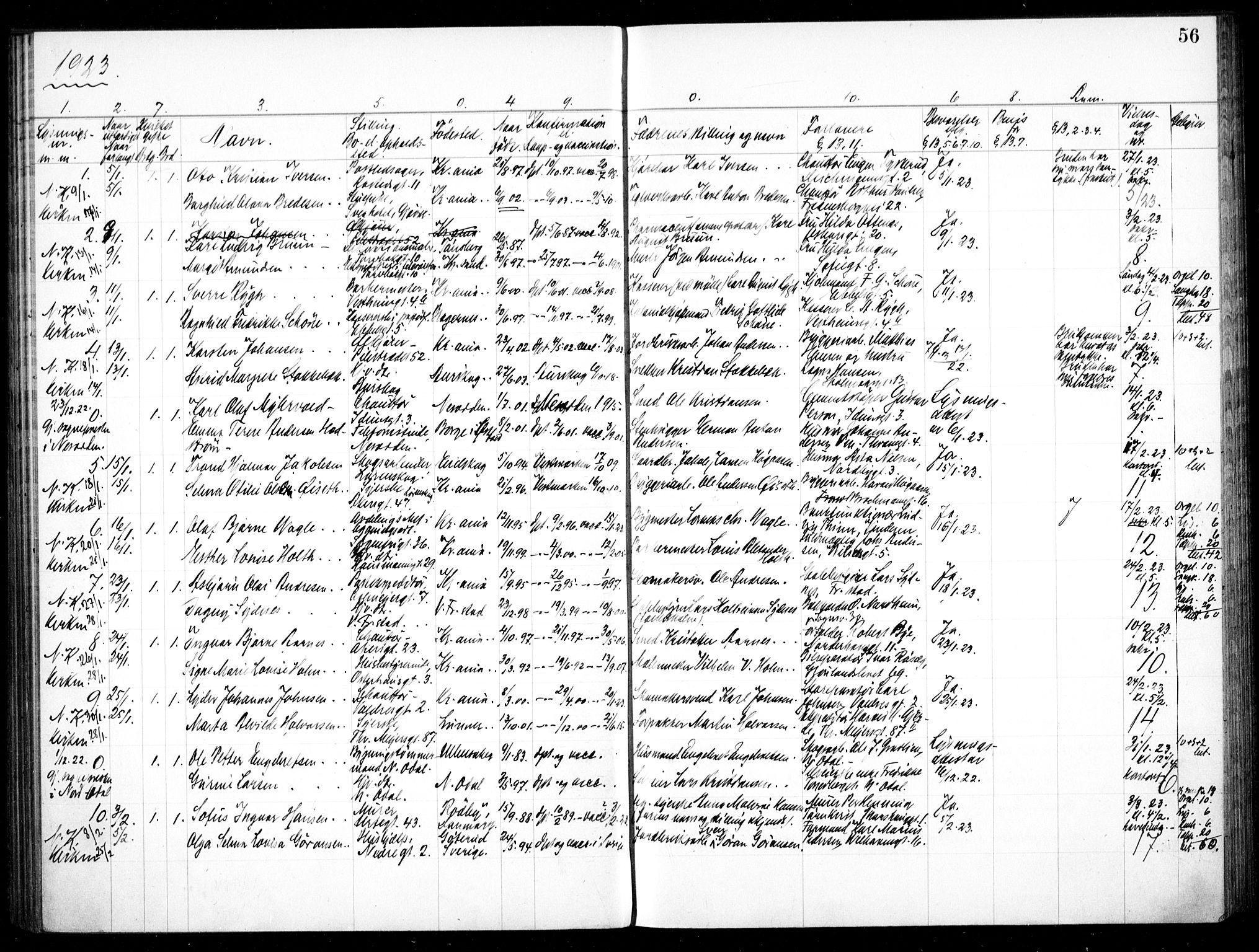 Jakob prestekontor Kirkebøker, SAO/A-10850/H/Ha/L0001: Banns register no. 1, 1917-1938, p. 56