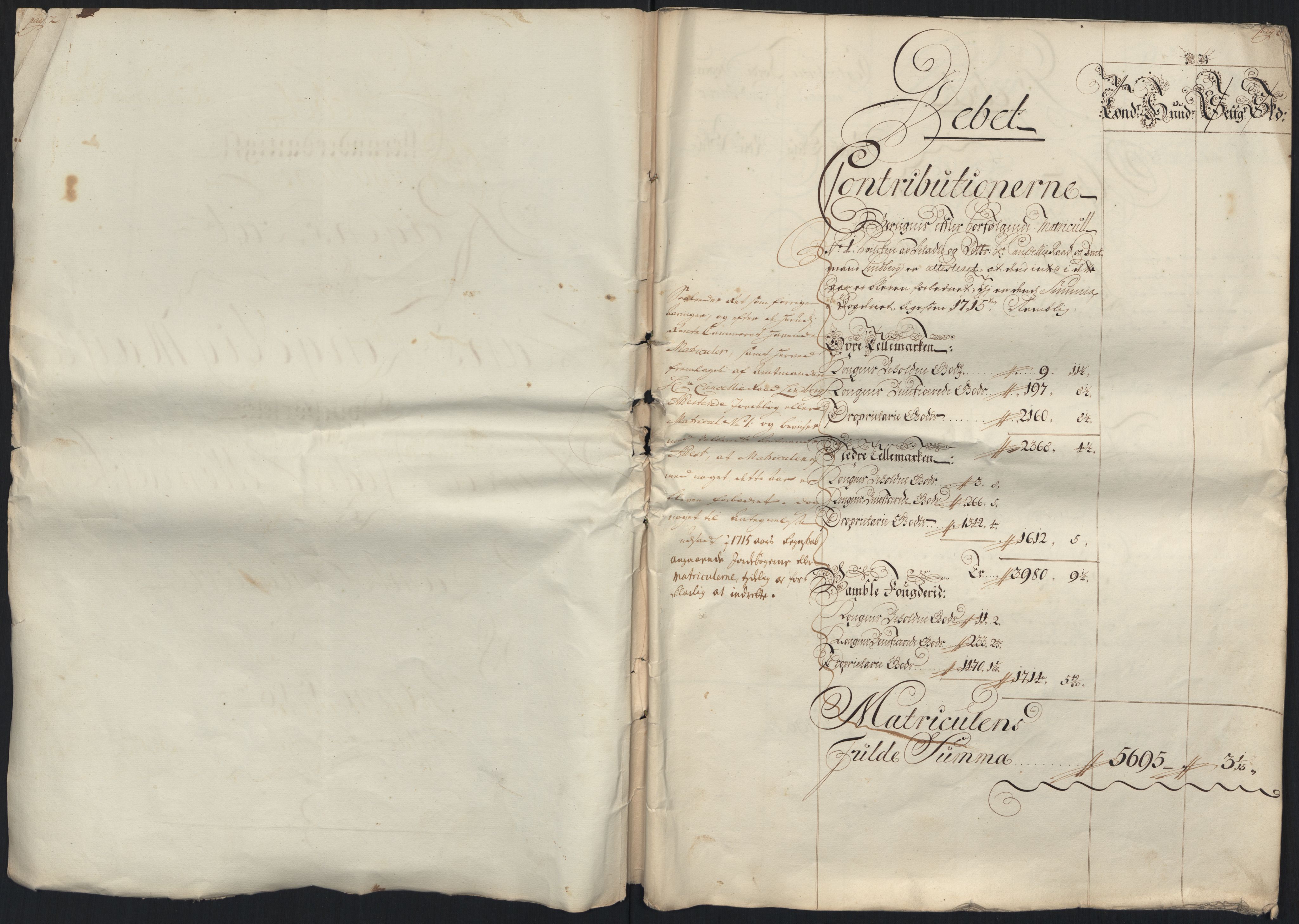 Rentekammeret inntil 1814, Reviderte regnskaper, Fogderegnskap, AV/RA-EA-4092/R36/L2128: Fogderegnskap Øvre og Nedre Telemark og Bamble, 1716, p. 4