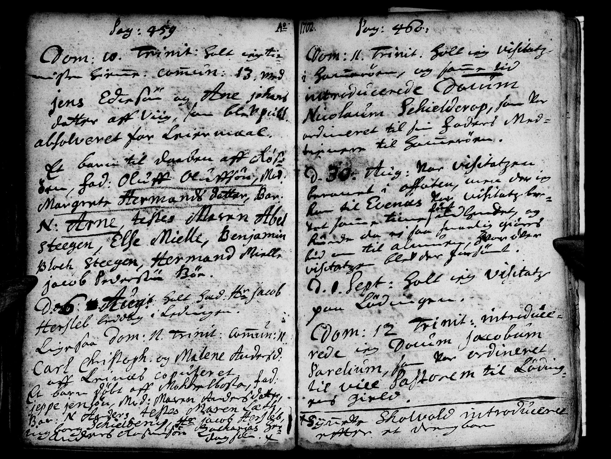 Ministerialprotokoller, klokkerbøker og fødselsregistre - Nordland, SAT/A-1459/855/L0793: Parish register (official) no. 855A01, 1686-1712, p. 459-460