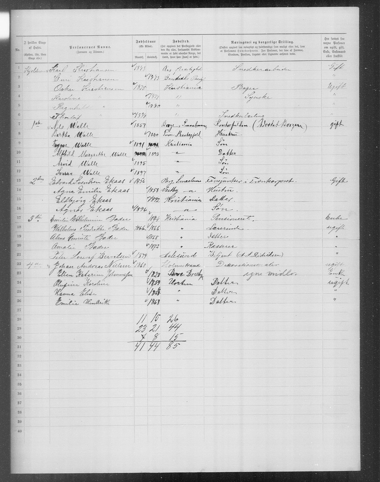 OBA, Municipal Census 1899 for Kristiania, 1899, p. 13623