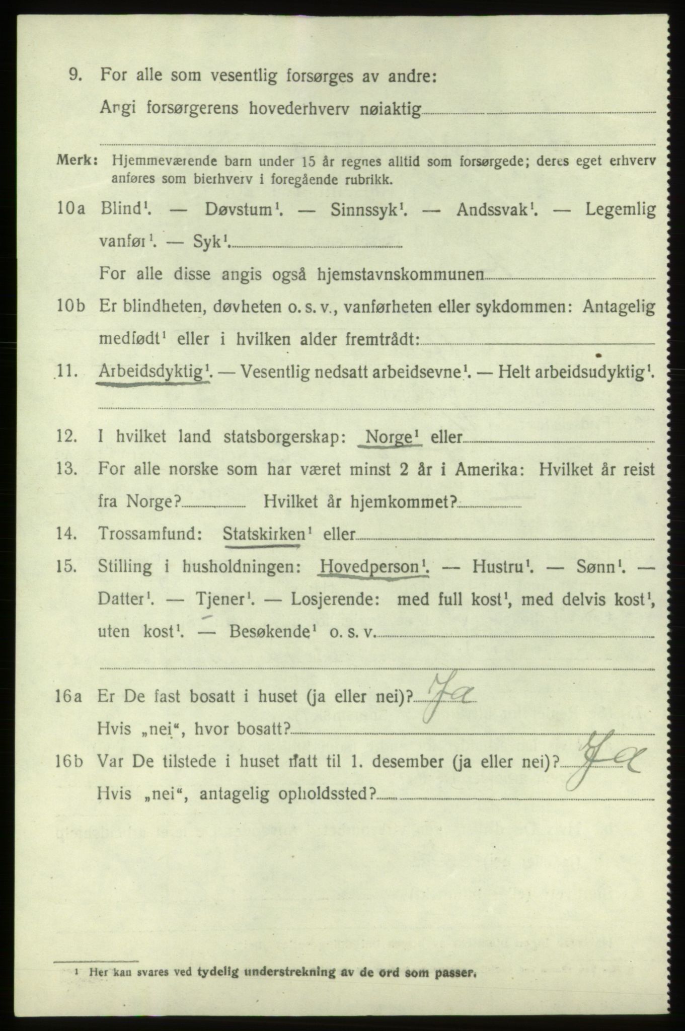 SAB, 1920 census for Stord, 1920, p. 8194