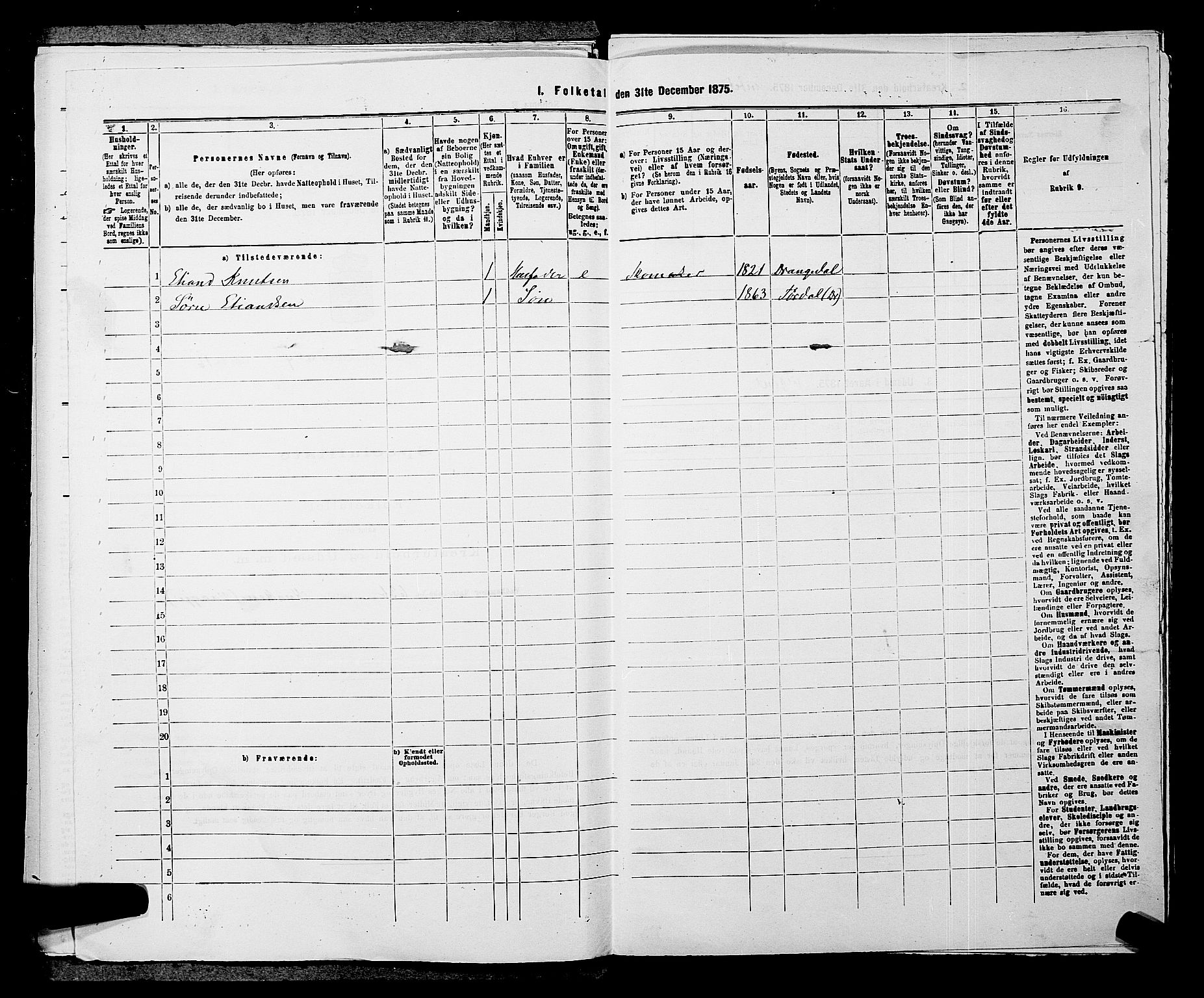 SAKO, 1875 census for 0817P Drangedal, 1875, p. 445