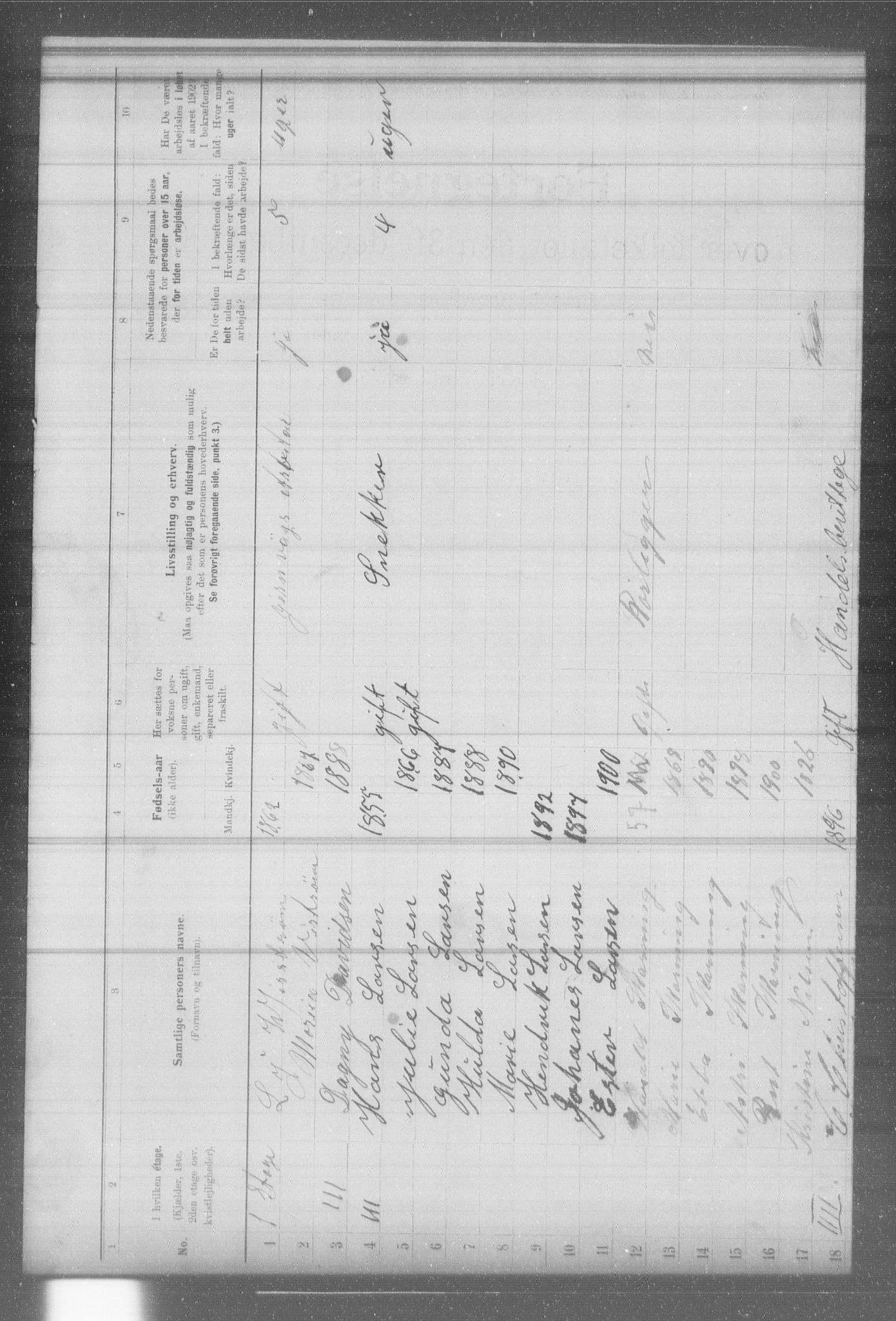 OBA, Municipal Census 1902 for Kristiania, 1902, p. 9620