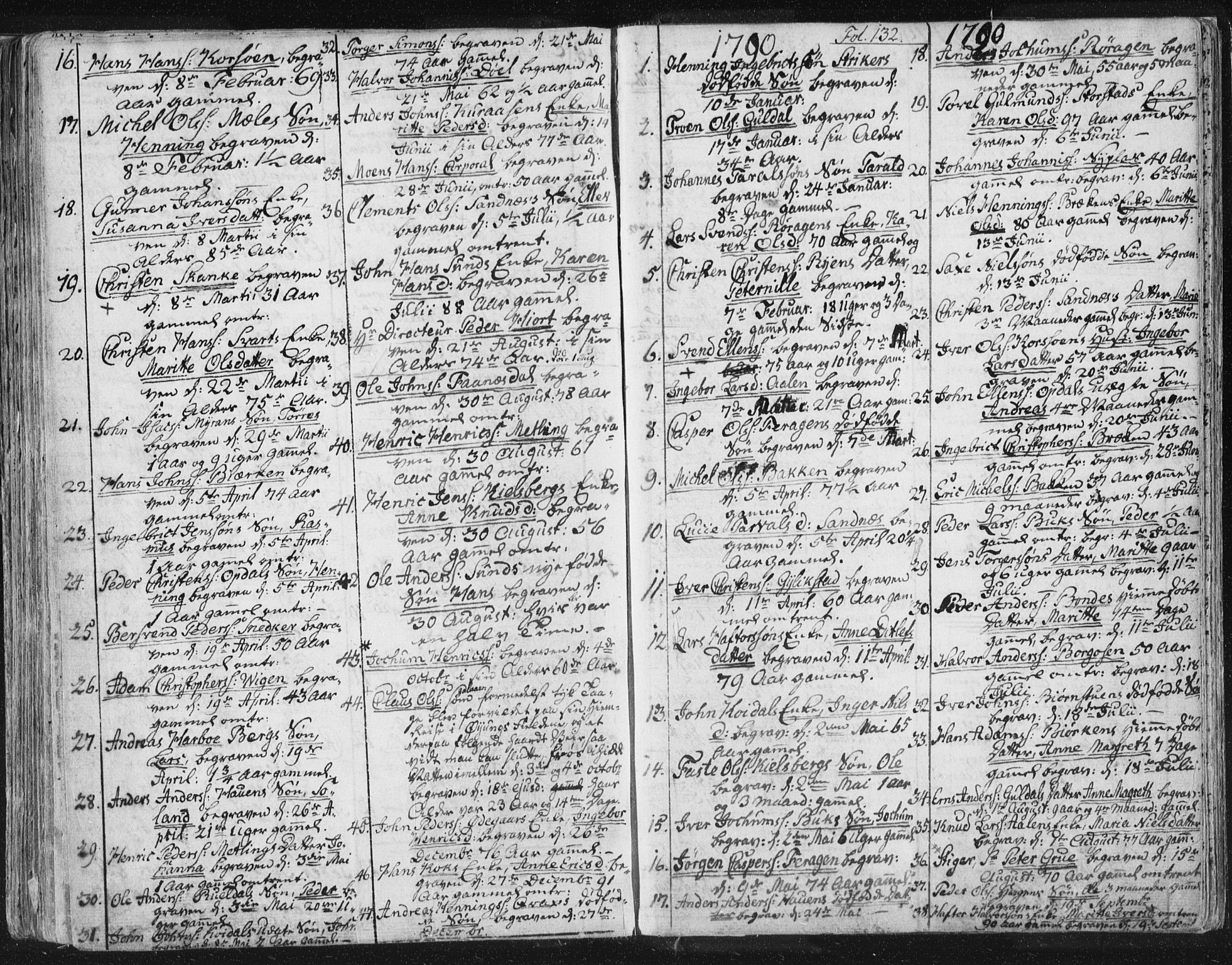 Ministerialprotokoller, klokkerbøker og fødselsregistre - Sør-Trøndelag, SAT/A-1456/681/L0926: Parish register (official) no. 681A04, 1767-1797, p. 132