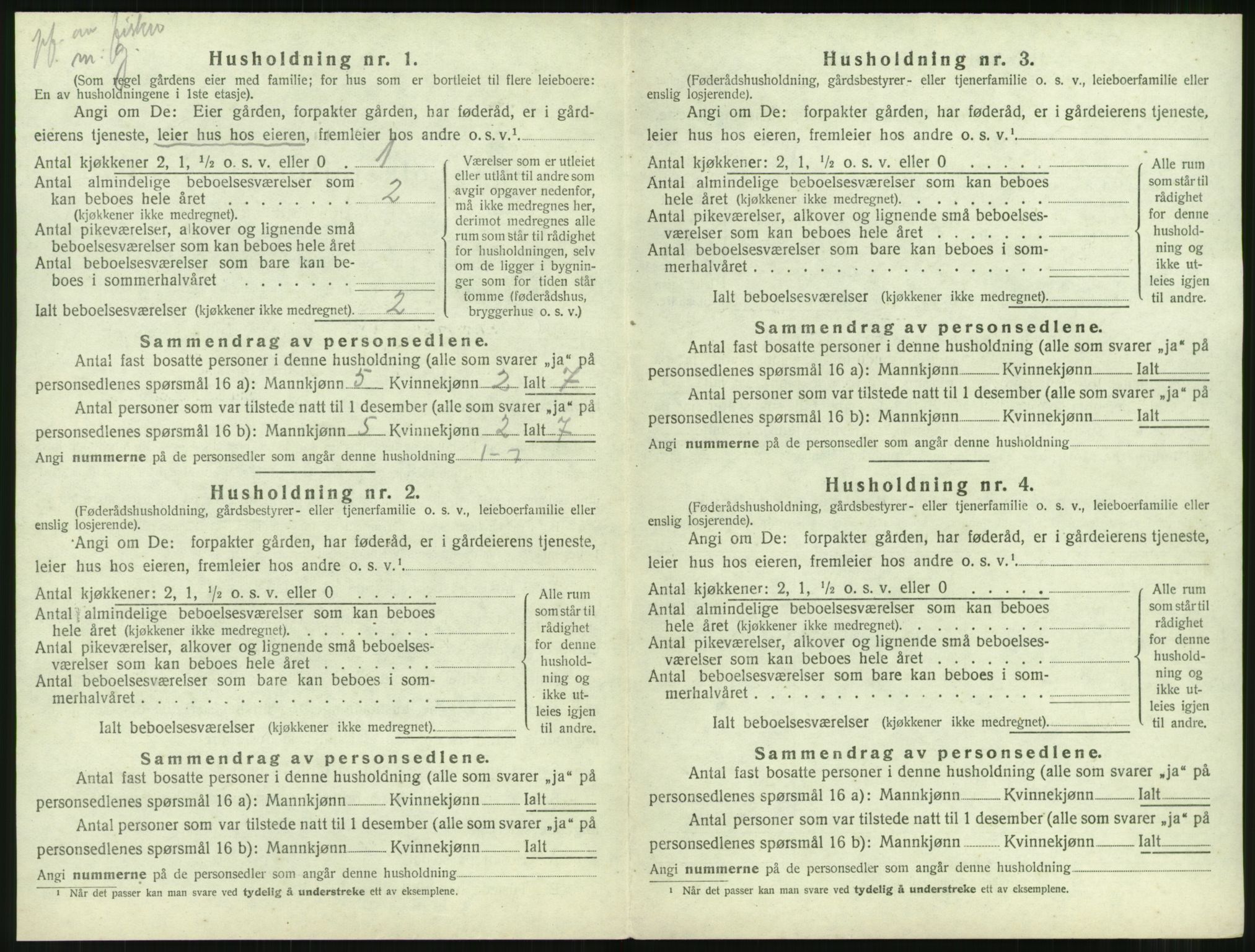 SAT, 1920 census for Aukra, 1920, p. 340