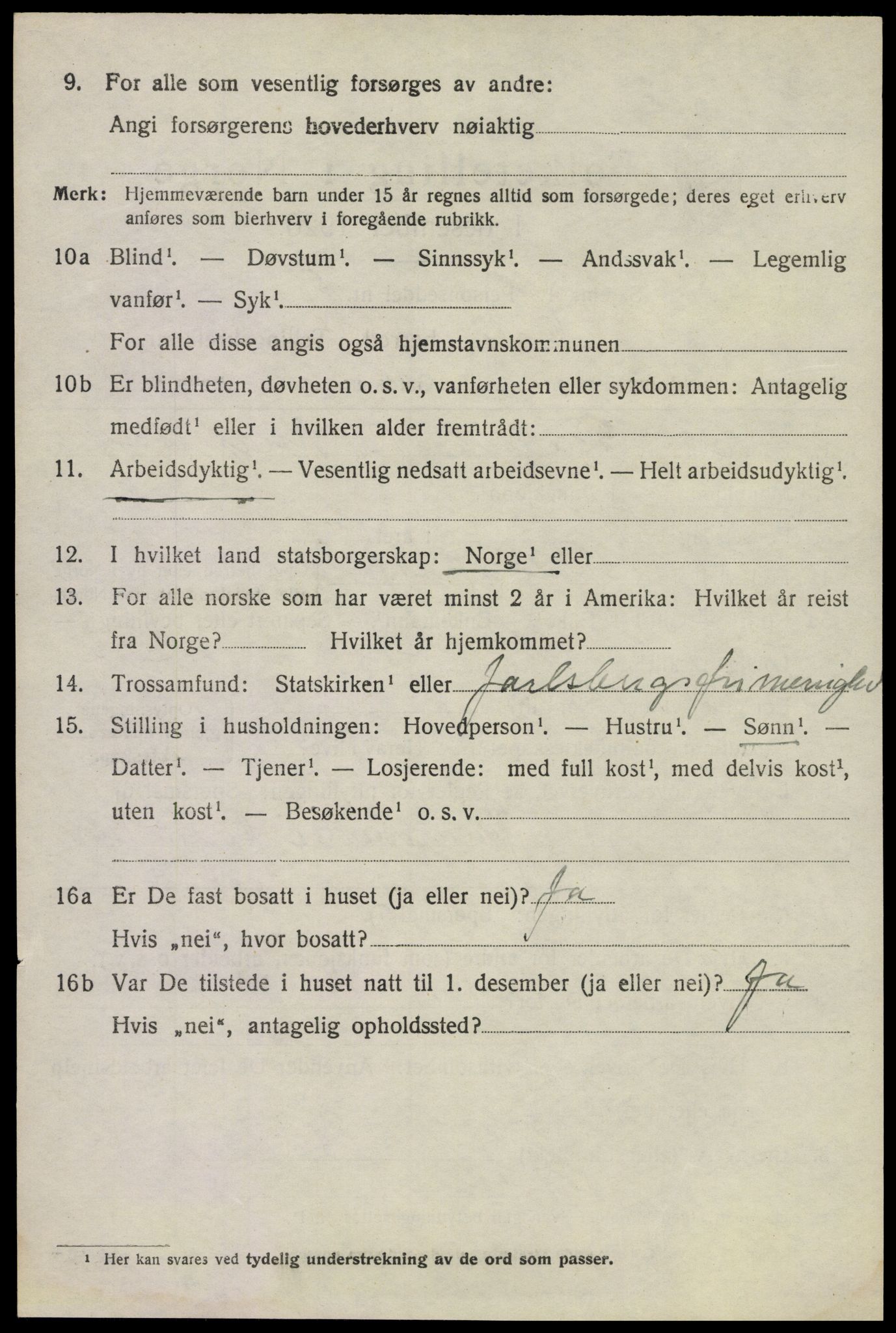 SAKO, 1920 census for Våle, 1920, p. 5509